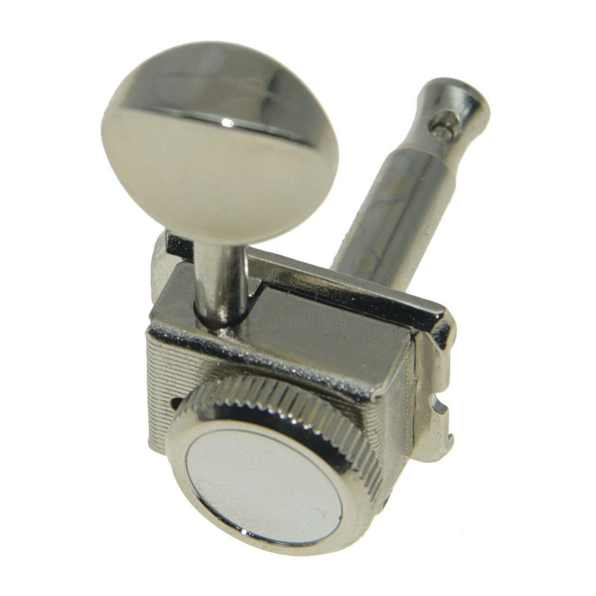 6-Piece Locking Guitar Tuners Set - Nickel Plated Machine Heads for Stratocaster & Telecaster Electric Guitars | Perfect for Quick String Changes & Stable Tuning | Ideal for Performances, Studio Recording & Practice Sessions
