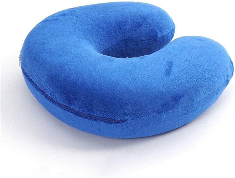 Orthowala® Memory Foam Travel Neck Pillow - Ergonomic Support for Airplane, Car & Train - Blue Travel Accessories for Comfortable Rest on Long Trips