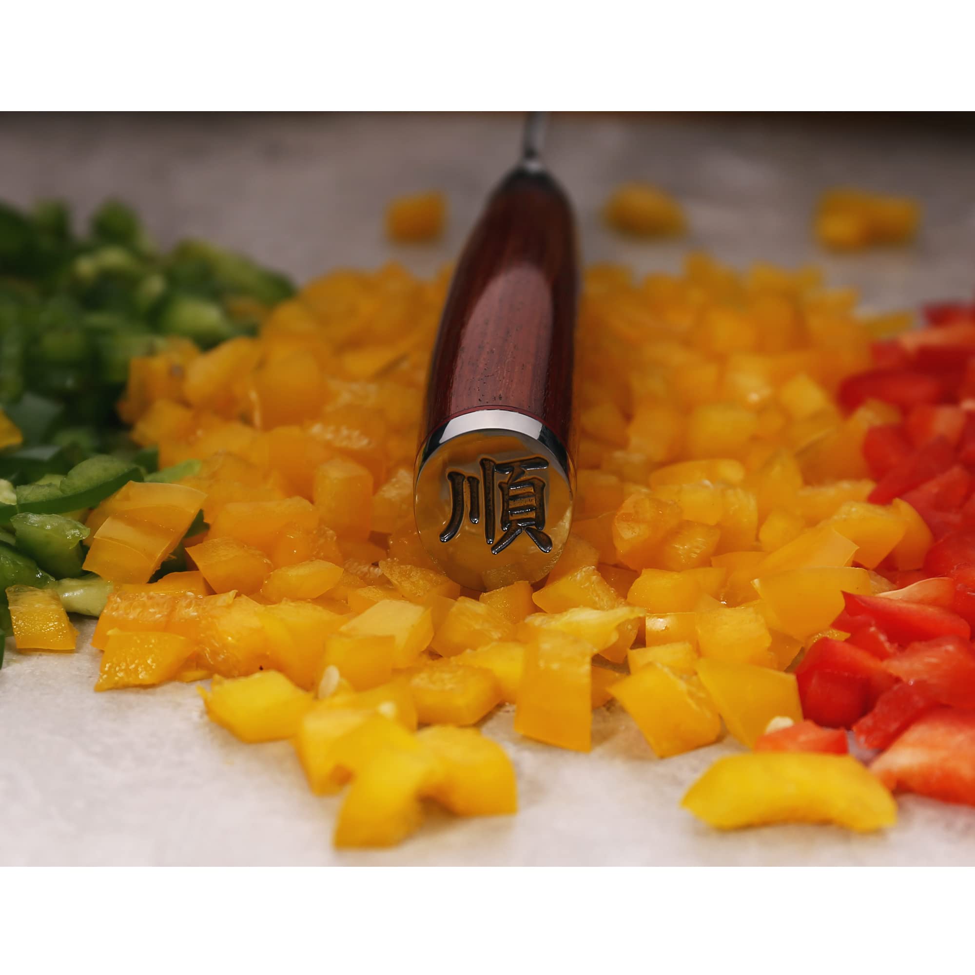 Premium 3.5 Inch Damascus Steel Paring Knife - Japanese Hammered Fruit & Vegetable Knife with Natural Bloodwood Handle - Perfect for Kitchen, Camping & Gift Giving