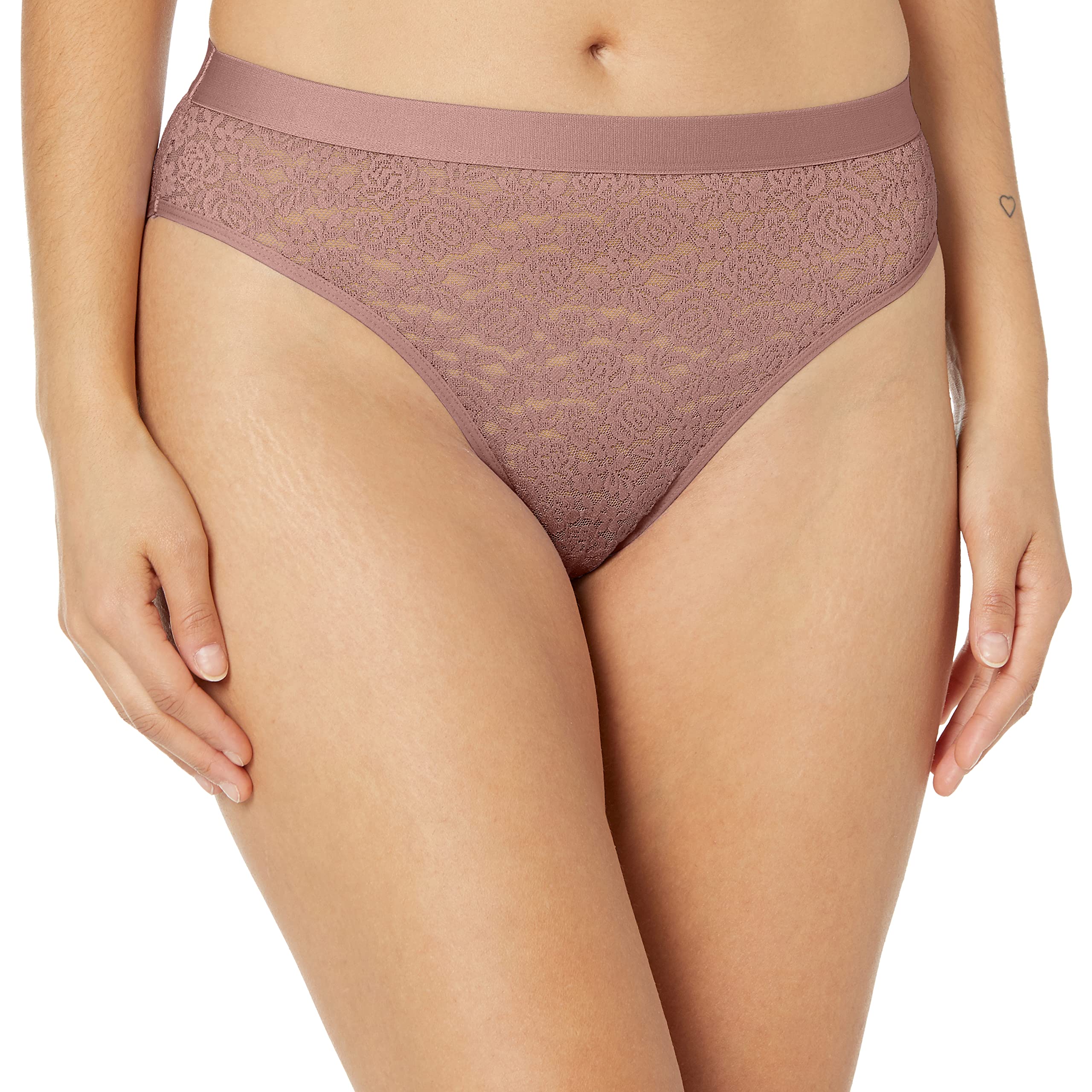Maidenform Pure Comfort Women's Lace Trim Panties - Stretch Lace Hi-Leg Underwear for Women (Assorted Colors) - Perfect for Everyday Wear, Date Nights & Special Occasions