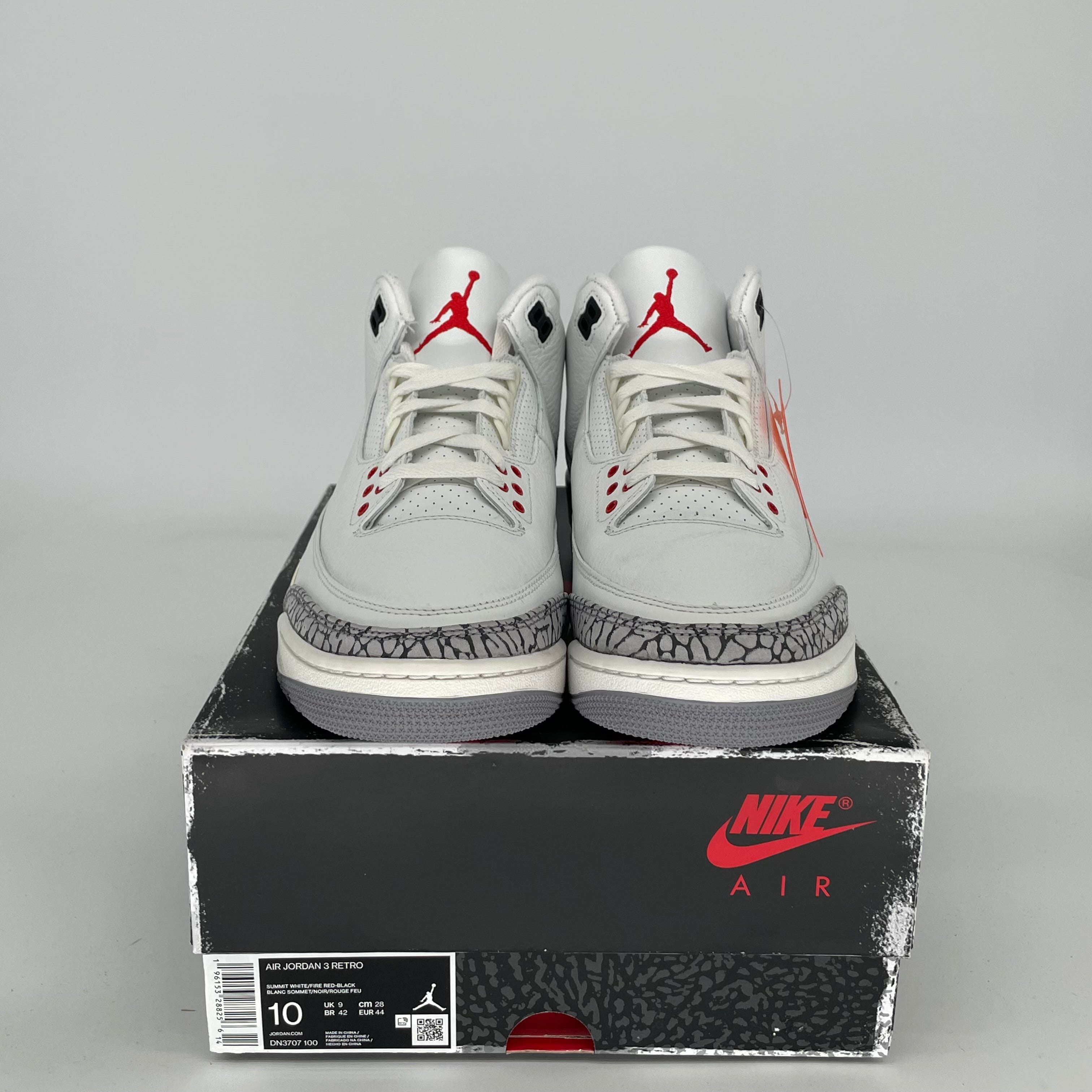 Original Air Jordan 3 White Cement Reimagined Retro Sneakers - Men's Size 10 (DN3707-100) - Authentic Basketball Shoes for Streetwear & Casual Outfits