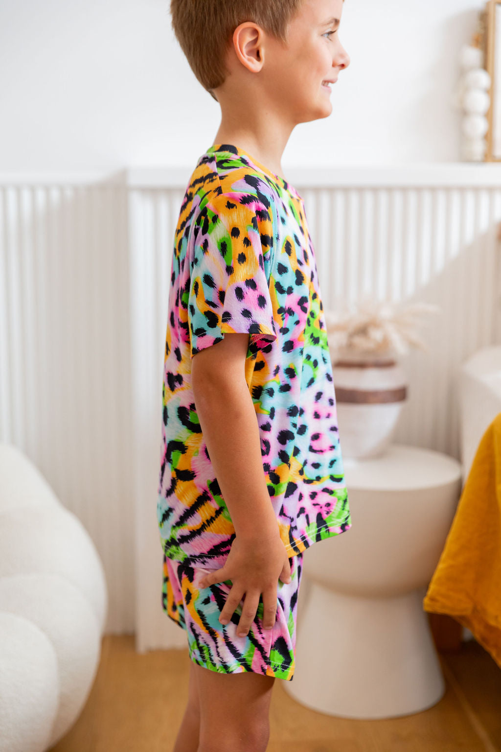 Wild Dreams Kids Pajama Set - Soft Cotton Top & Shorts for Boys & Girls | Perfect for Bedtime, Lounging & Sleepovers