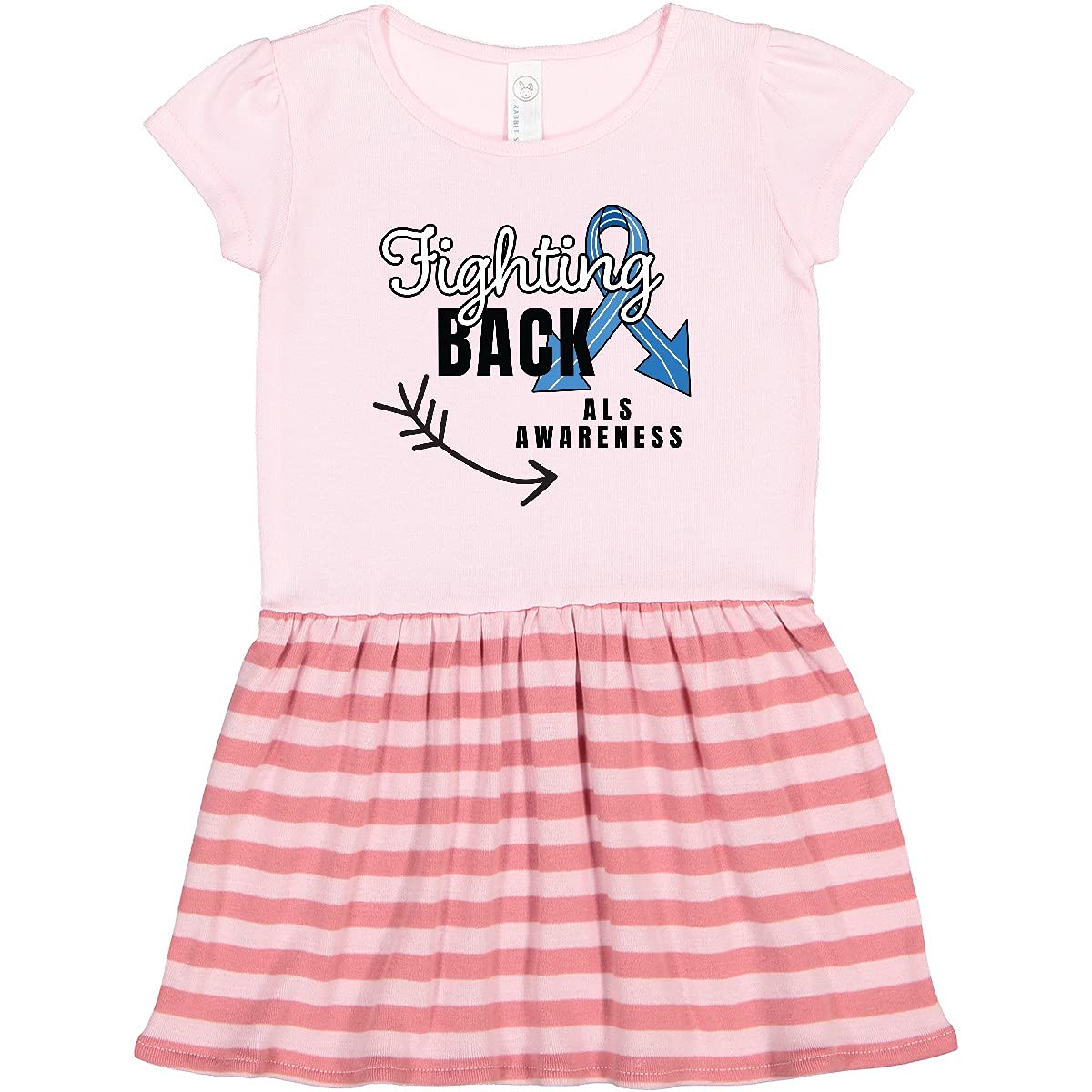 Inktastic ALS Awareness Fighting Back Toddler Dress - Cute & Comfortable Baby Girl Outfit for Casual Wear, Playdates & Special Events