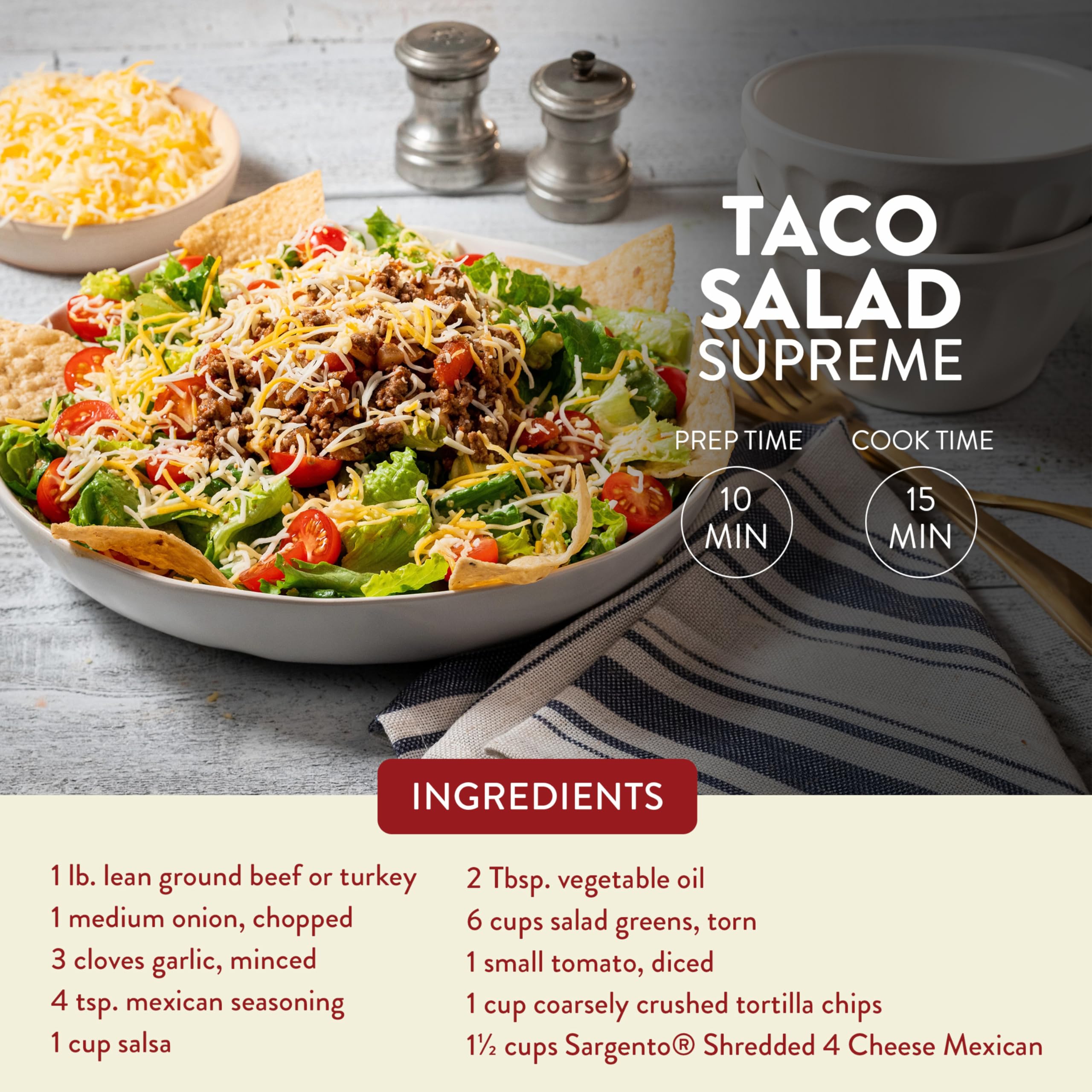 Sargento Shredded 4 Cheese Mexican Blend Natural Cheese, Fine Cut, 8 oz - Perfect for Tacos, Nachos, Quesadillas & Mexican Recipes