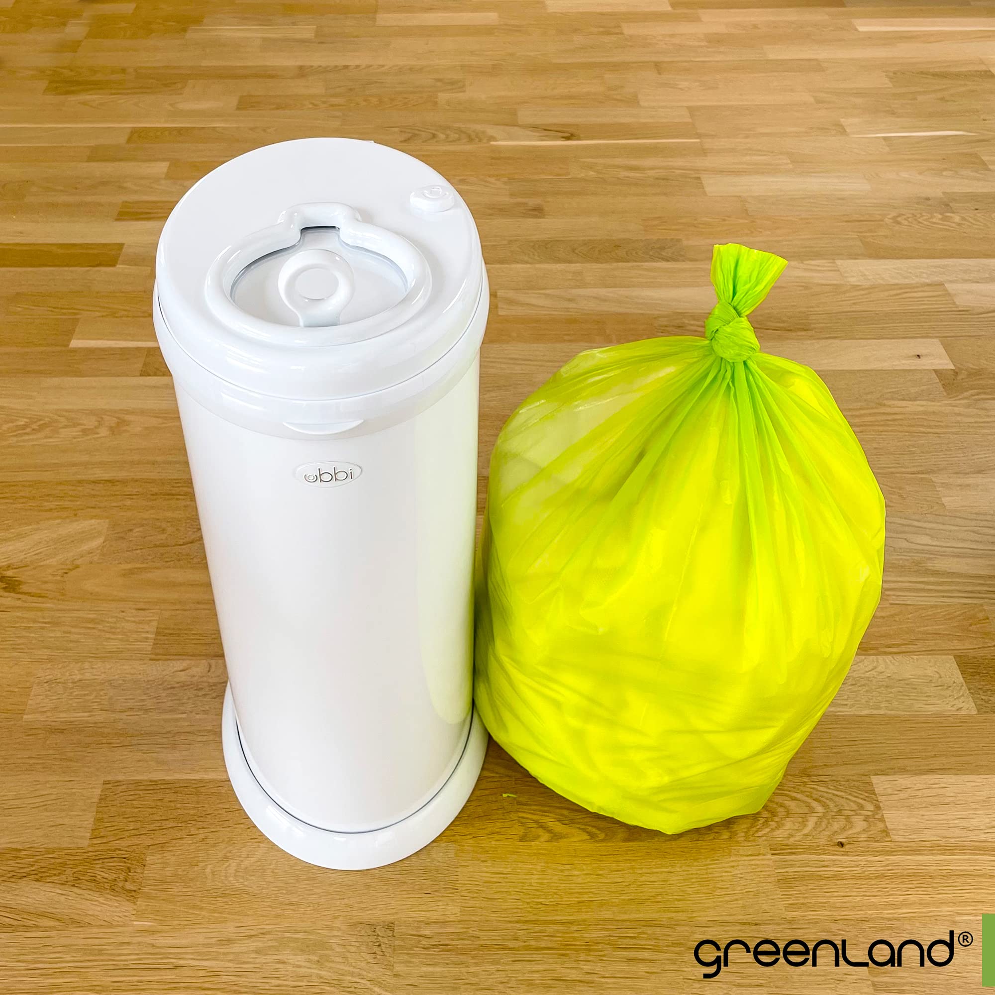 Eco-Friendly Biodegradable Diaper Pail Bags - Compatible with Ubbi Diaper Pails, Lemon Scented, 13 Gallon Capacity (75 Count) | Perfect for Nursery, Baby Room & Diaper Changing Stations