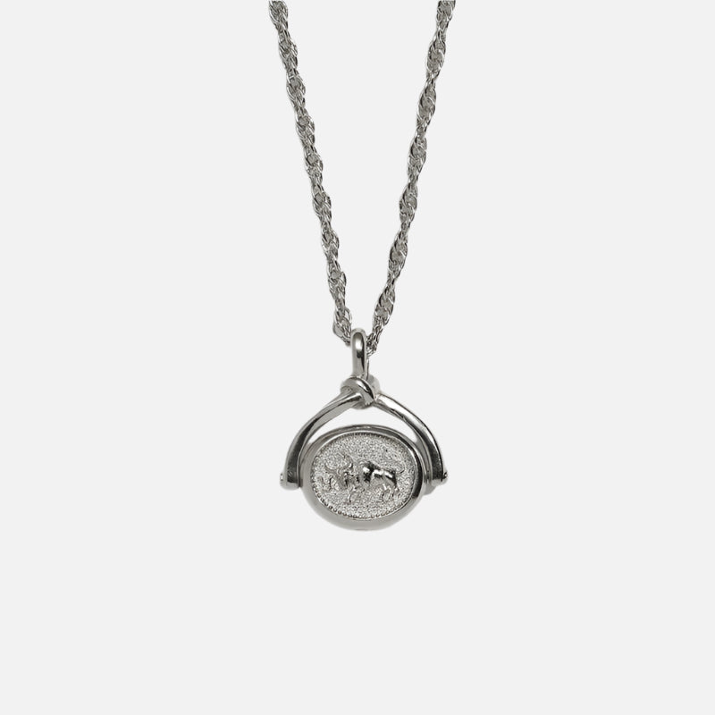 Taurus Spinner Pendant Necklace - Zodiac Horoscope Jewelry for Women & Men - Perfect for Meditation, Stress Relief & Fashion Accessory