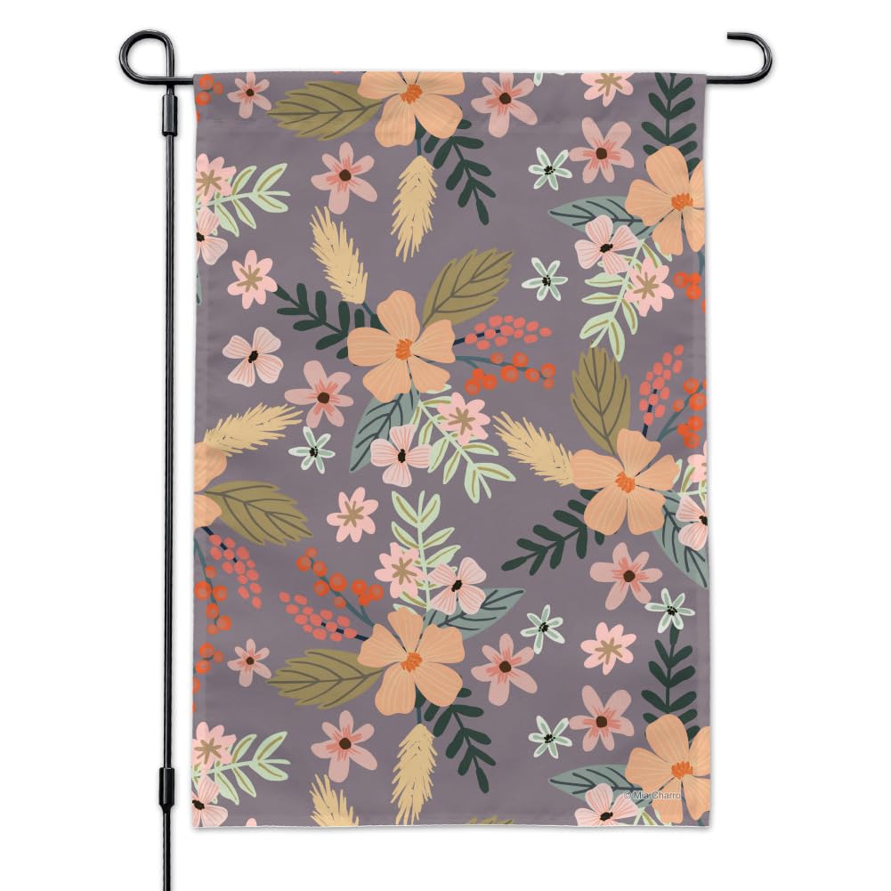 French Garden Flowers Decorative Yard Flag - Vintage Floral Outdoor Banner for Garden, Patio, Lawn & Home Decor
