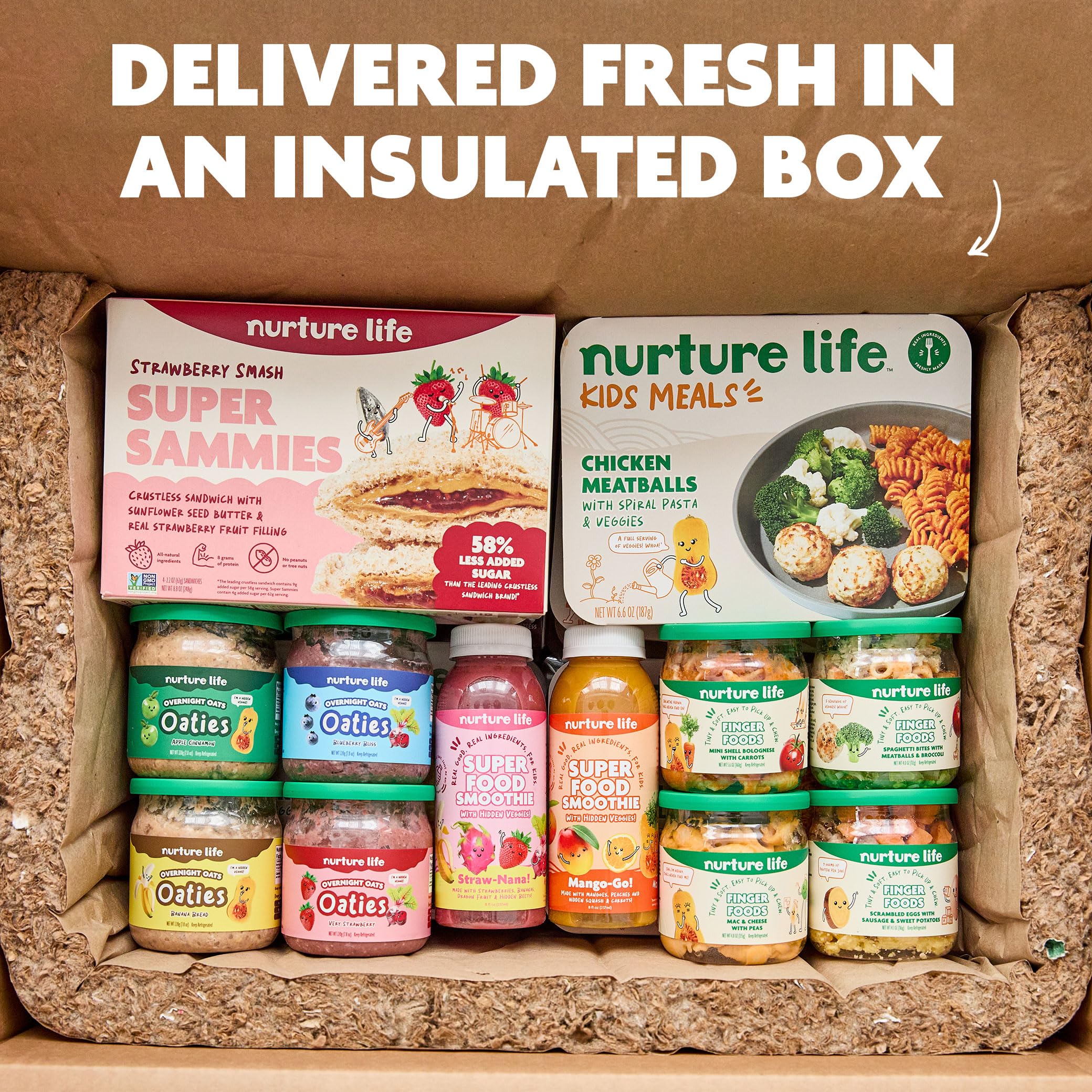 Organic Nurture Life Baby Meals & Toddler Snacks - Healthy Ready-to-Eat Pasta Variety Pack for Kids (4-Meal Set) | Fresh, Nutritious Food for School, Travel & On-the-Go Families