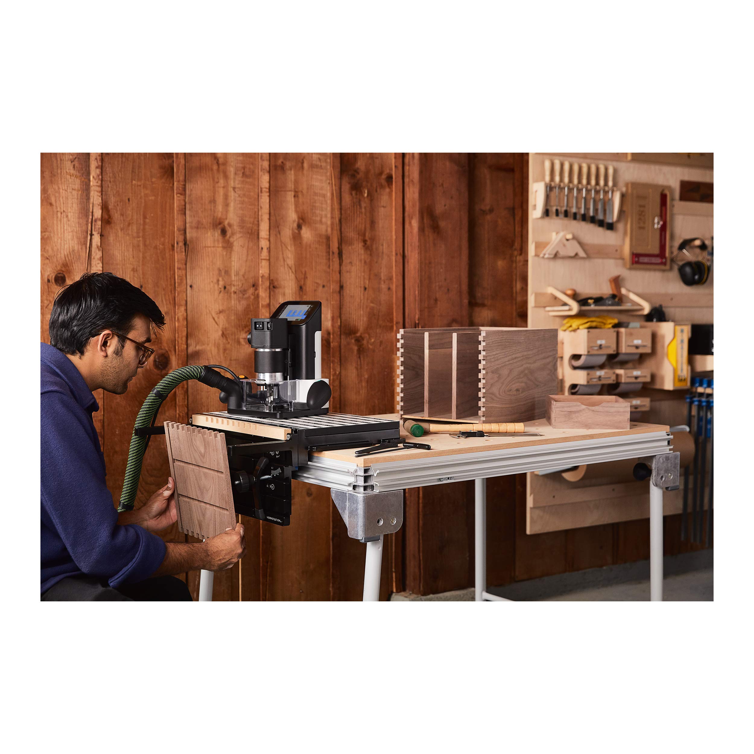Shaper Workstation SW1-AA - Adjustable Workholding & Fixturing Solution for Small/Irregular Workpieces with Indexing Pins - Perfect for Woodworking, Metalworking & DIY Projects