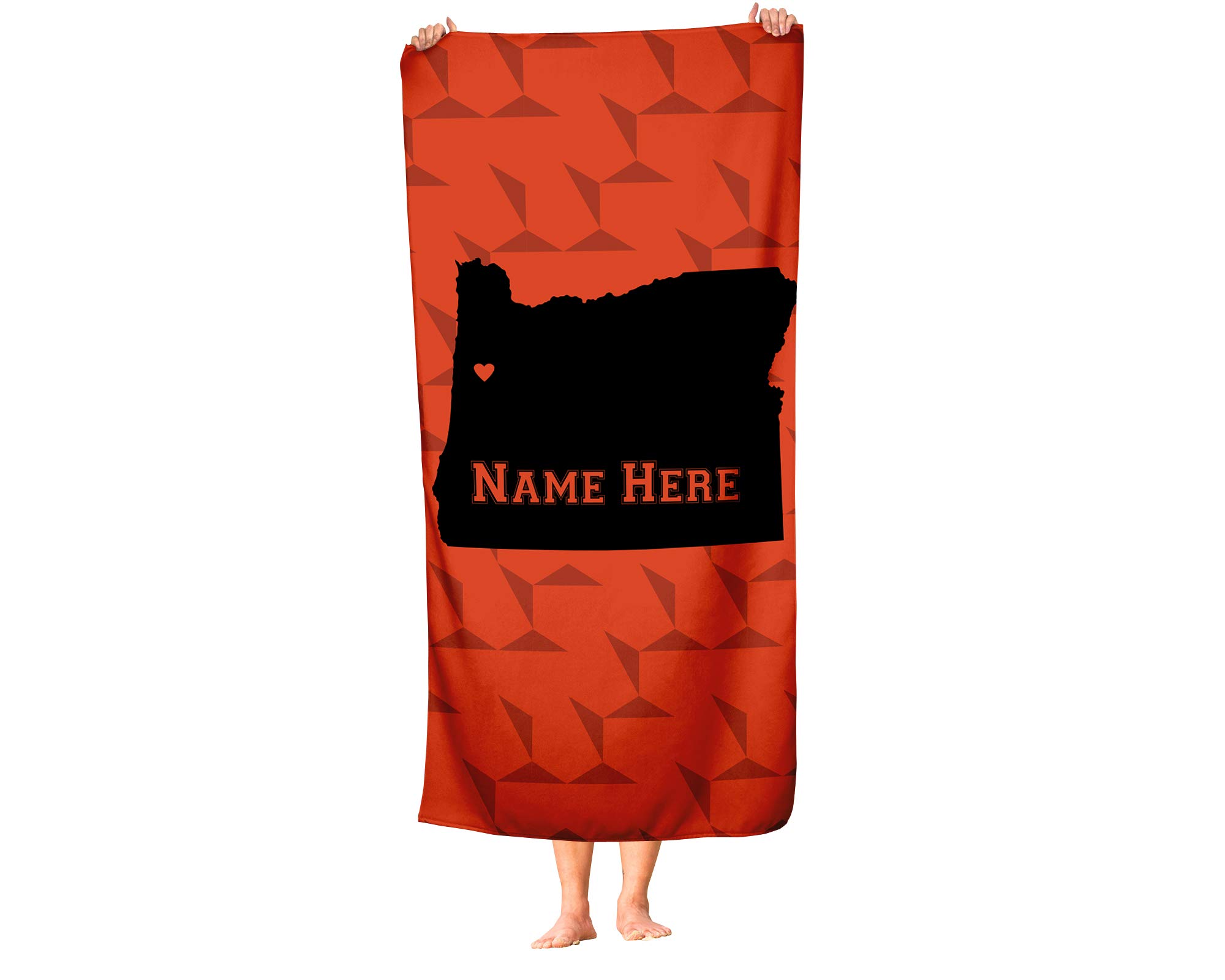 Custom Oregon State Pride Beach & Bath Towel - Personalized Medium & Large Towels for Adults & Kids - Perfect for College Football, Basketball Games, Beach Trips & Home Decor