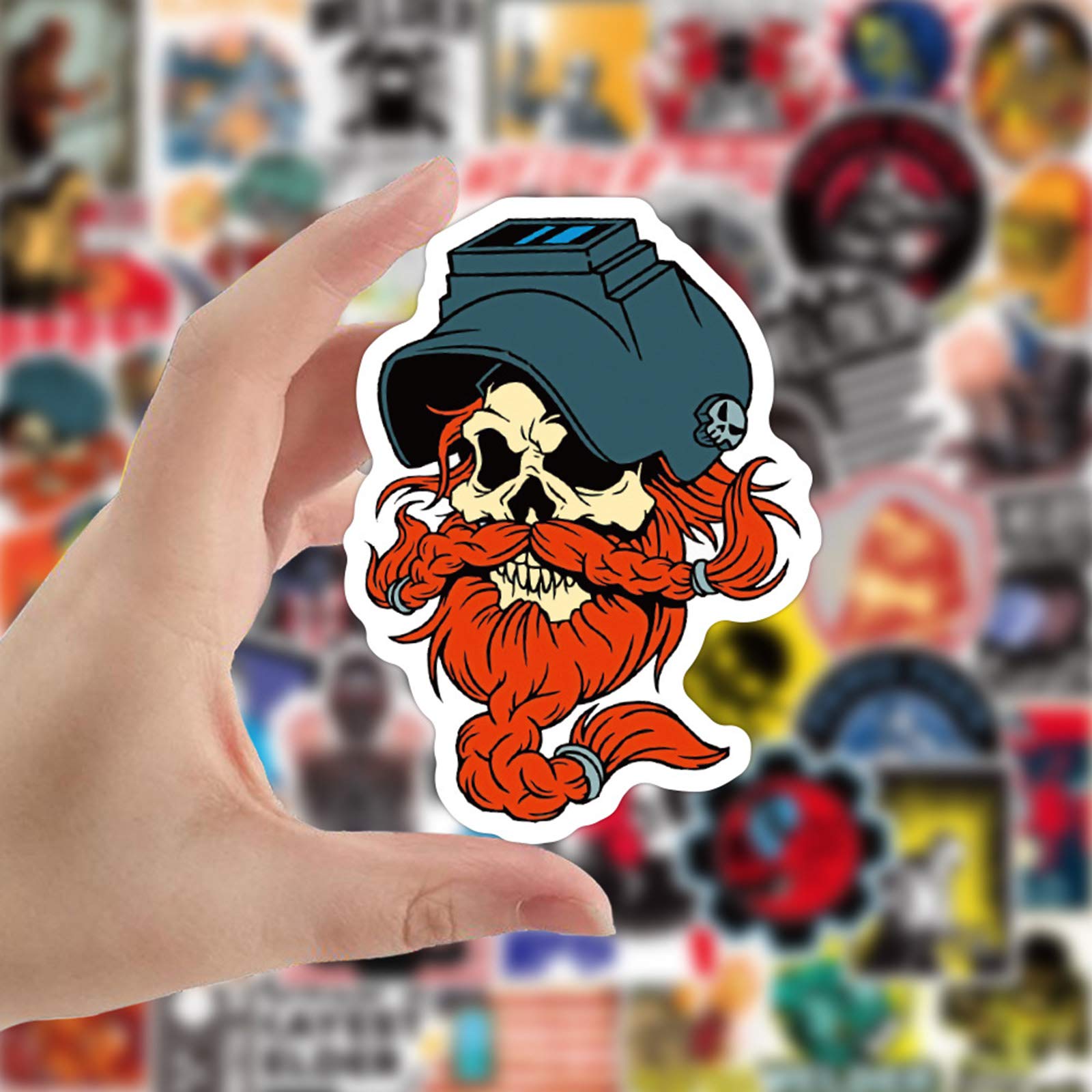 50pcs Cool Welding Stickers for Helmet - Durable Vinyl Decals for Hard Hats, Toolboxes, Laptops, Motorcycles & Skateboards - Perfect for Welders, DIY Enthusiasts & Industrial Workers