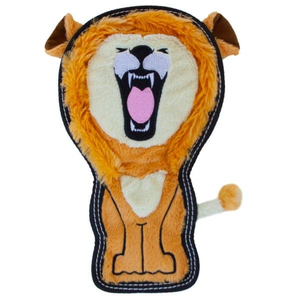 Outward Hound Tough Seamz Lion Plush Dog Toy - Durable Chew-Proof Medium Dog Toy for Aggressive Chewers, Interactive Play & Training - Perfect for Indoor & Outdoor Fun