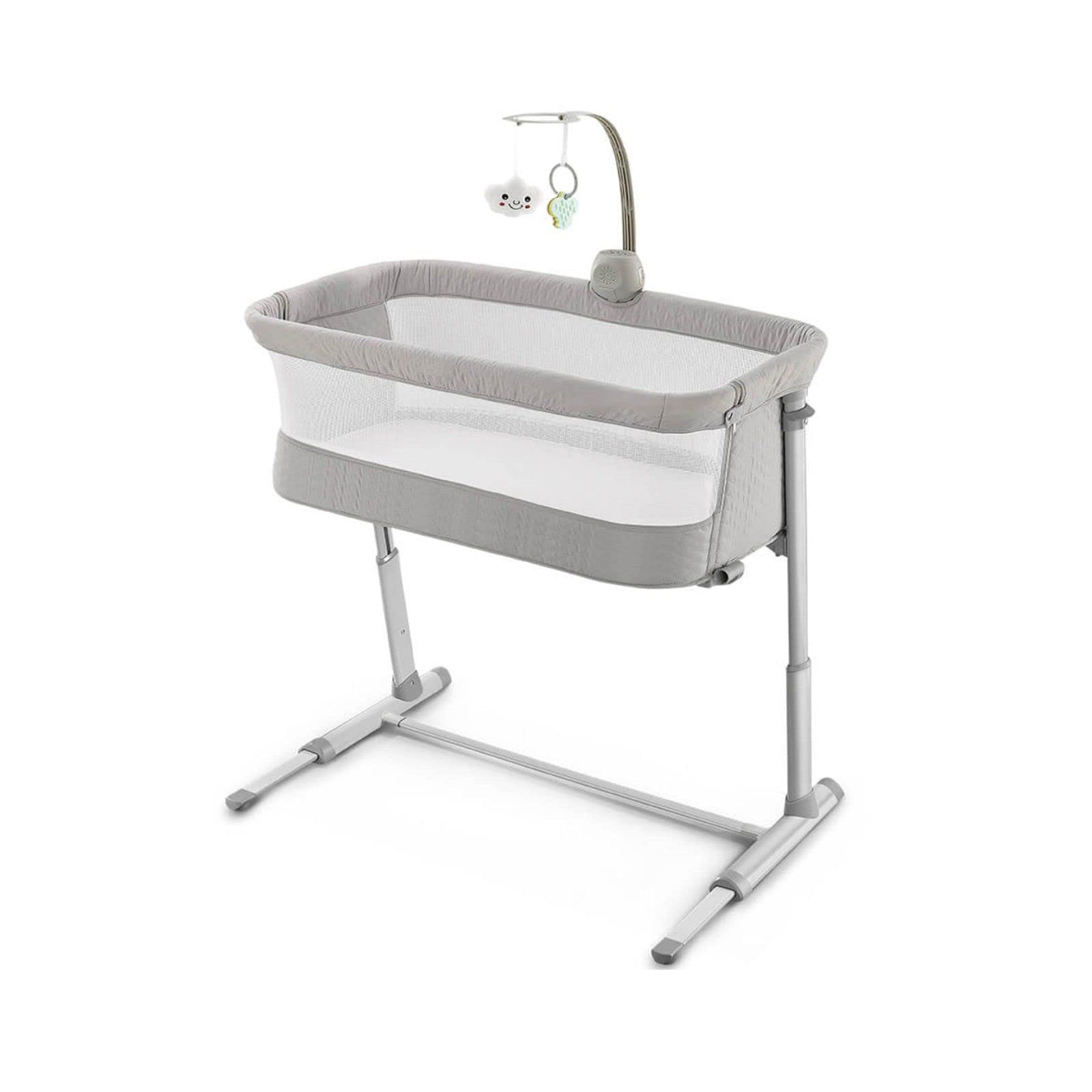 Portable Bassinet Bedside Sleeper - Adjustable Height Baby Crib with 2 Washable Sheets | Standalone Co-Sleeper for Newborns & Infants (Boy/Girl) | Perfect for Nursery, Bedroom & Travel Use