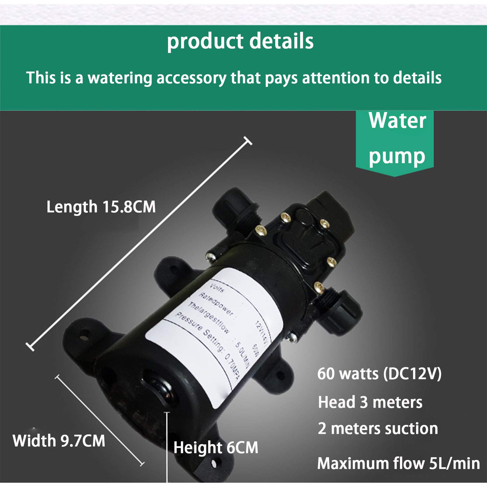 **20M Drip Irrigation Kit with 60W Water Pump & Timer - Micro Garden Watering System for Greenhouse, Flower Bed, Patio, Lawn - DIY Automatic Plant Irrigation for Efficient Watering**