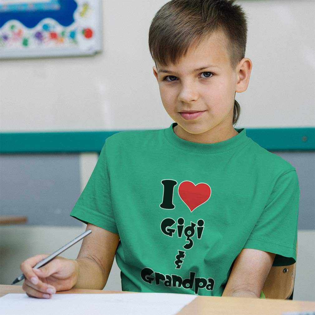 Toddler T-Shirt 'I Love My Gigi and Grandpa' - Cute Grandparents Day Outfit for Boys & Girls | Perfect for Family Reunions, Grandparents Day & Photo Shoots