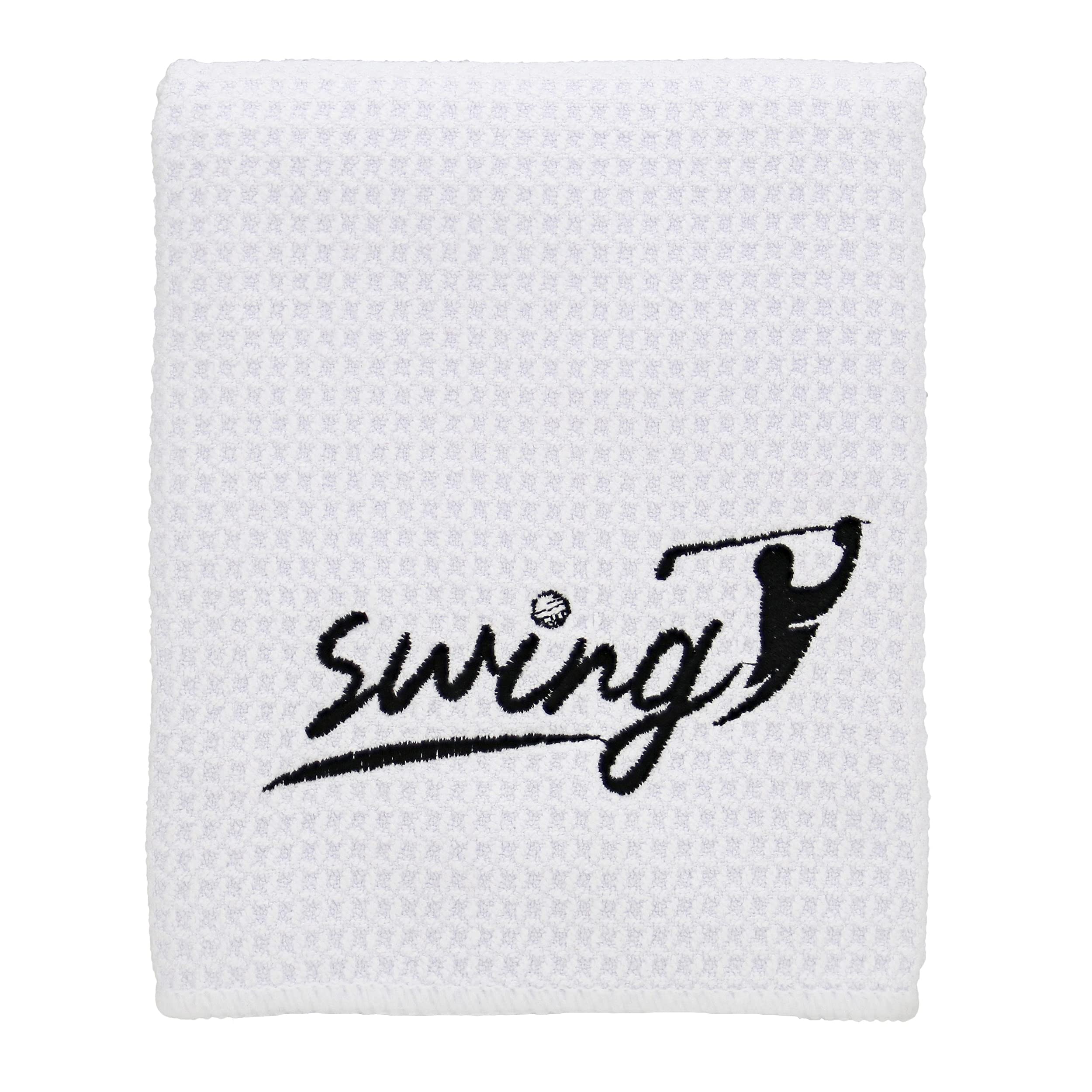 Premium Waffle Microfiber Golf Towel with Clip - Tri-Fold Absorbent Golf Bag Towel for Clubs, Balls & Hands - Perfect for Golf Courses, Driving Ranges & Practice Sessions