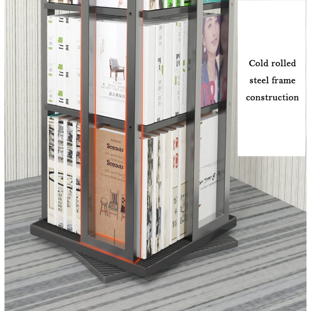 360 Degree Rotating Floor Shelf - SYALEO Cold Rolled Steel Corner Storage Organizer for Home, Kitchen, Bathroom & Office Use