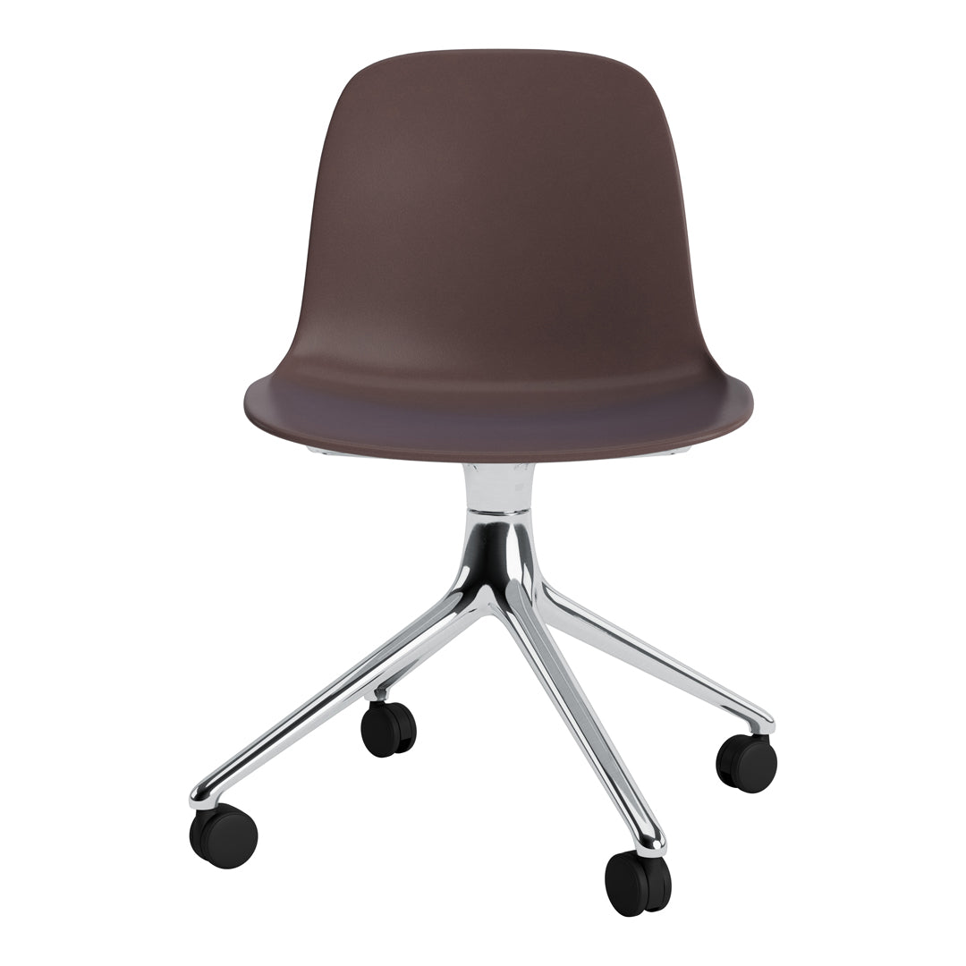 Ergonomic Form Chair with 4-Wheel Swivel Base - Comfortable Office & Home Desk Chair for Work, Study & Gaming