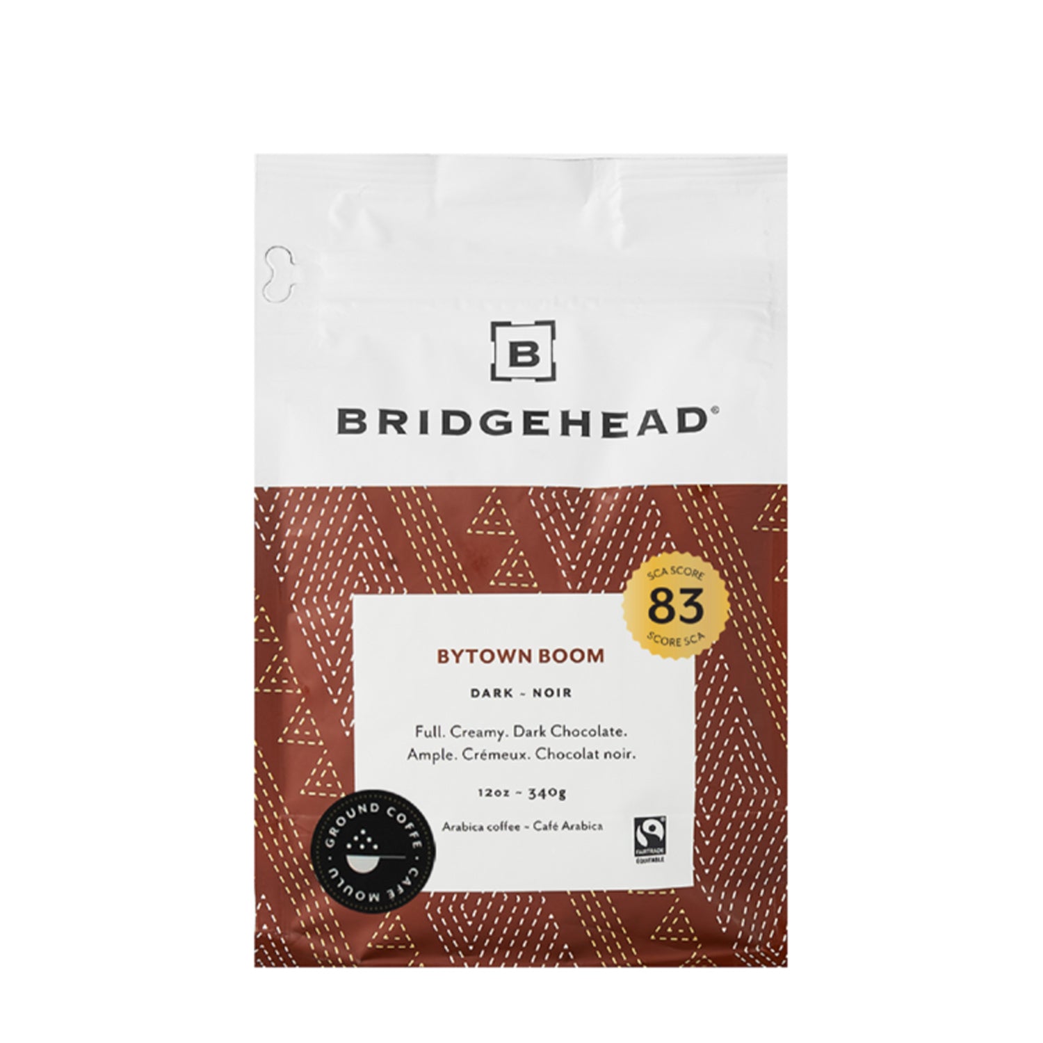 Bridgehead Coffee Bytown Boom Whole Bean Coffee, 340g | Premium Roasted Coffee Beans for Espresso & Drip Brew | Perfect for Home Brewing, Office Use & Gifts
