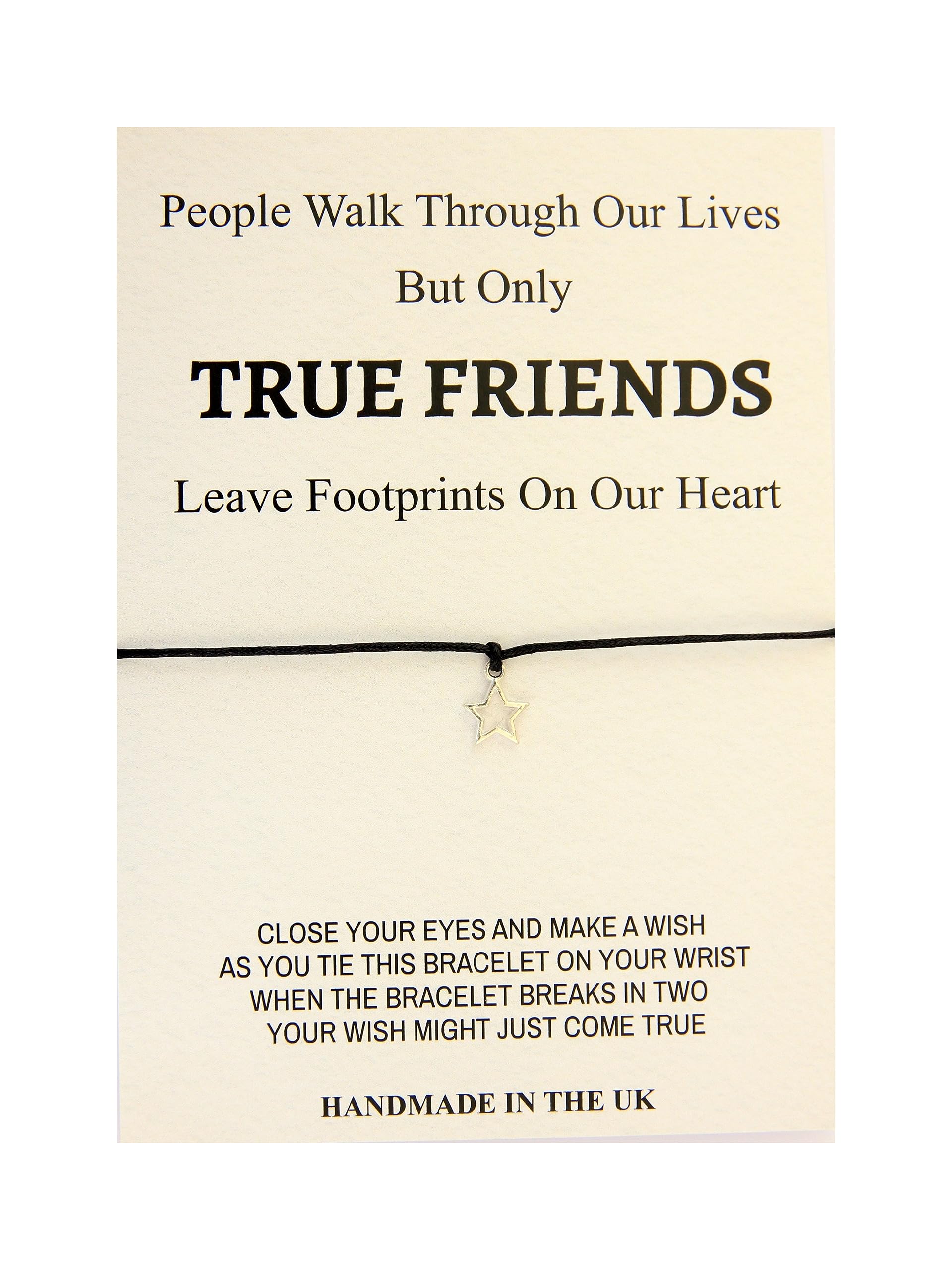 Lucor True Friends Wish Bracelet - Best Friend Christmas & Birthday Gifts for Women & Girls - Thoughtful Friendship Jewelry for Sister, BFF & Besties - Perfect for Anniversaries, Graduation & Special Occasions