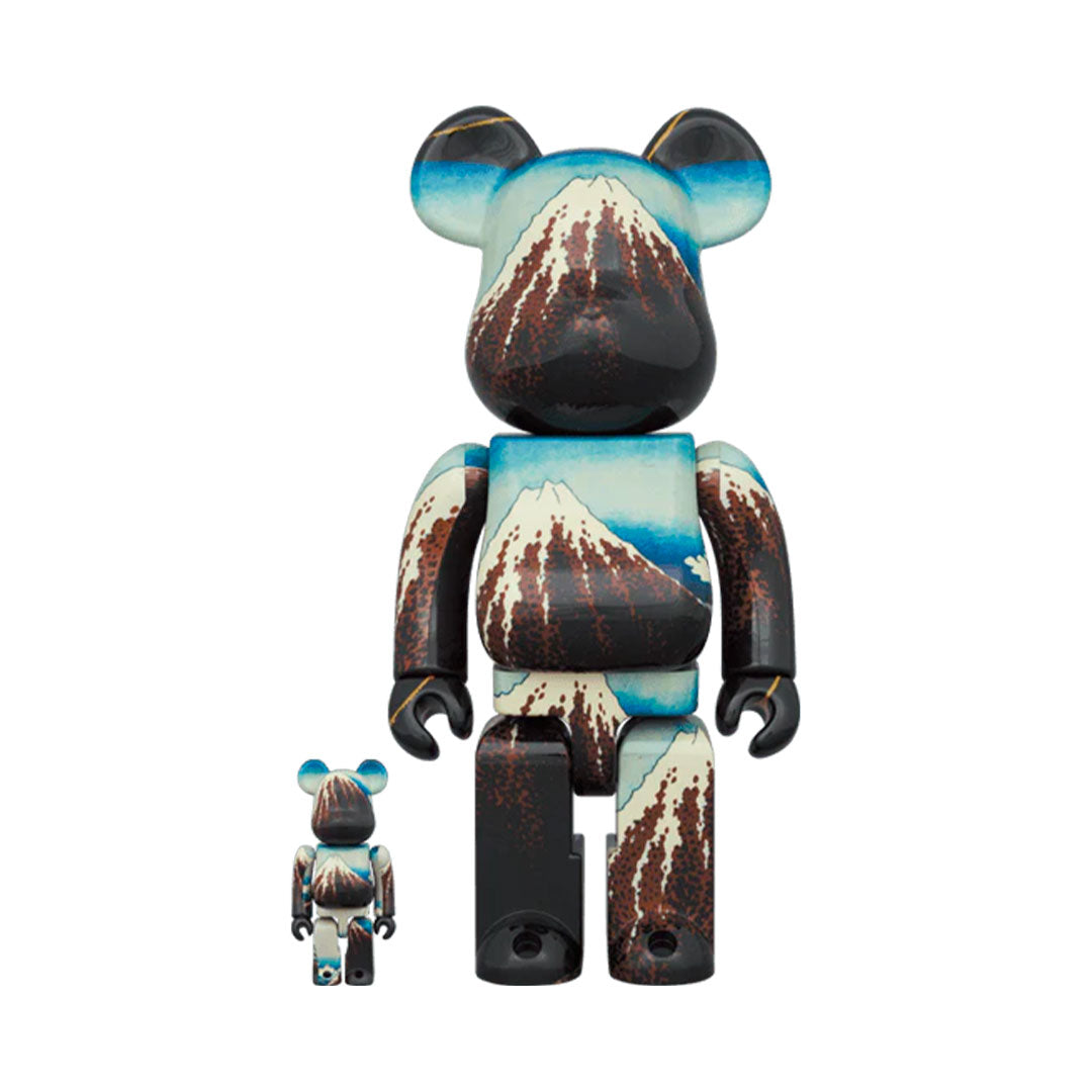 400% & 100% Bearbrick Hokusai Katsushika - Thirty-Six Views of Mount Fuji (Sanka Hakuu) Collectible Art Toy | Perfect for Anime Fans, Art Collectors & Home Decor Display