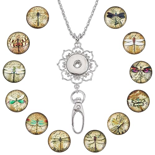1+12 Dragonfly Button Lanyard