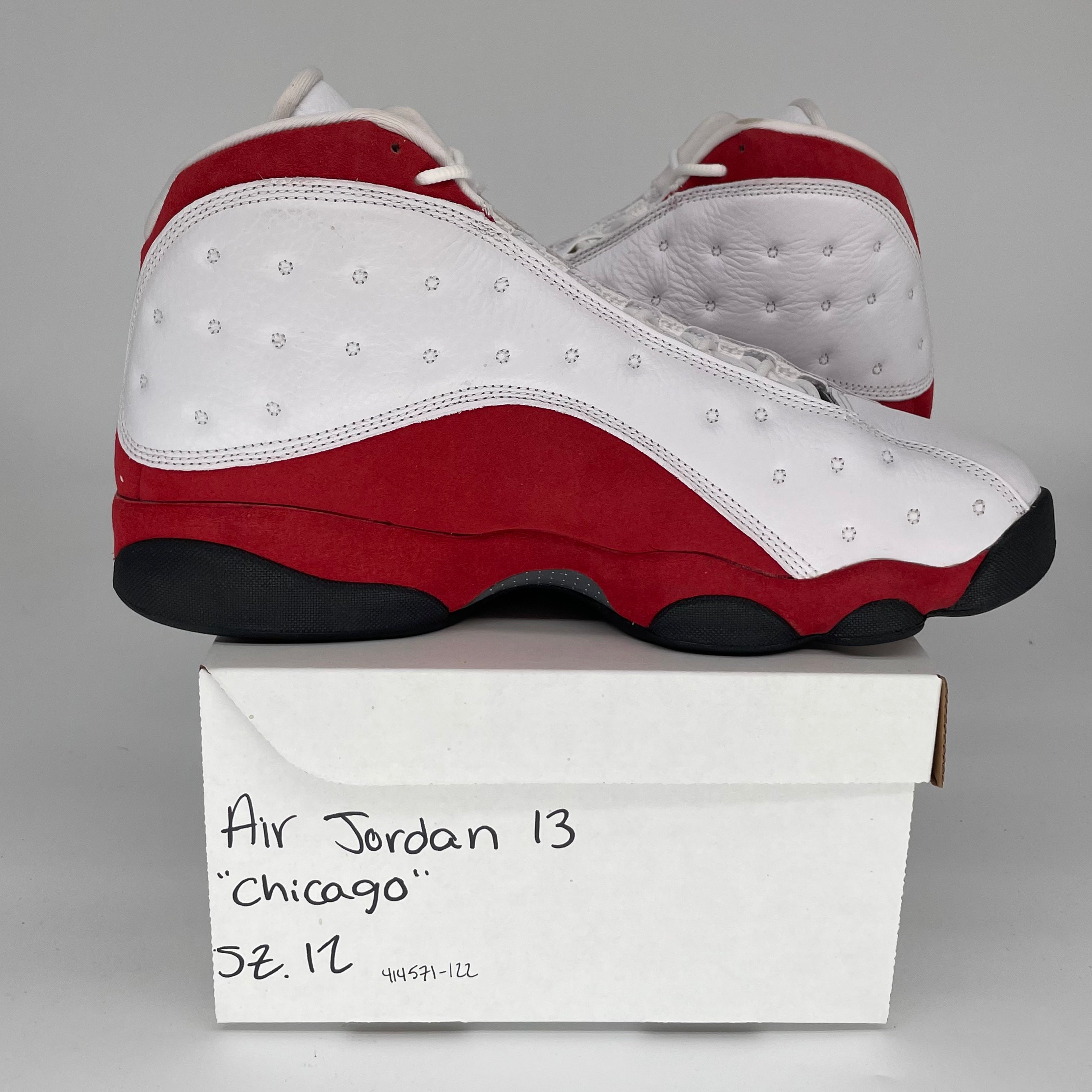 Original Air Jordan 13 Retro 'Chicago' Men's Basketball Shoes - Size 12 (414571-122) - Perfect for NBA Games, Streetwear & Sneaker Collectors