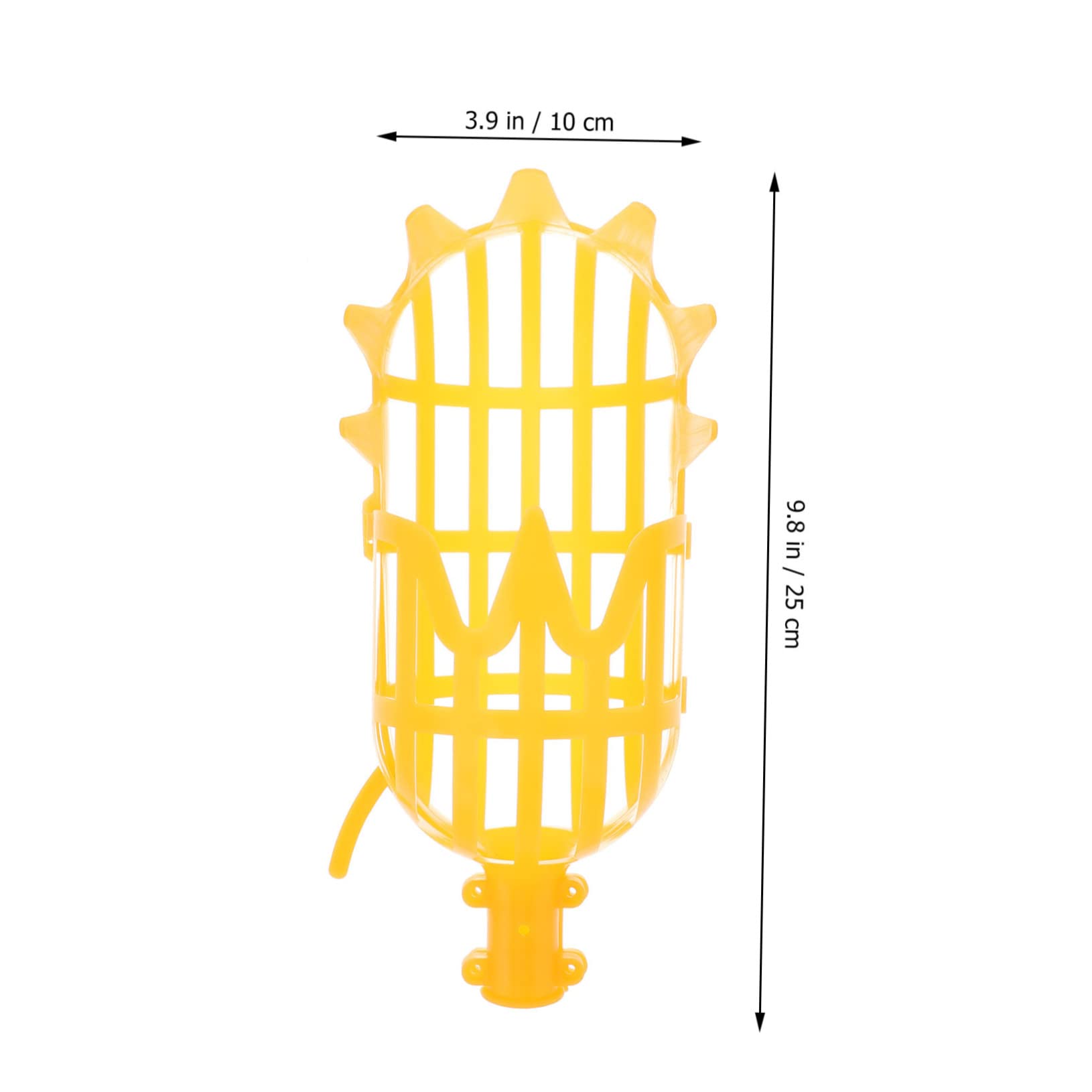 1 Pc Large Anti-Scuff Fruit Picker Basket - Long Reach Nut Gatherer for Pecan, Chestnut, Bayberry & Dates (Yellow) - Perfect for Harvesting, Gardening and Outdoor Fruit Collection