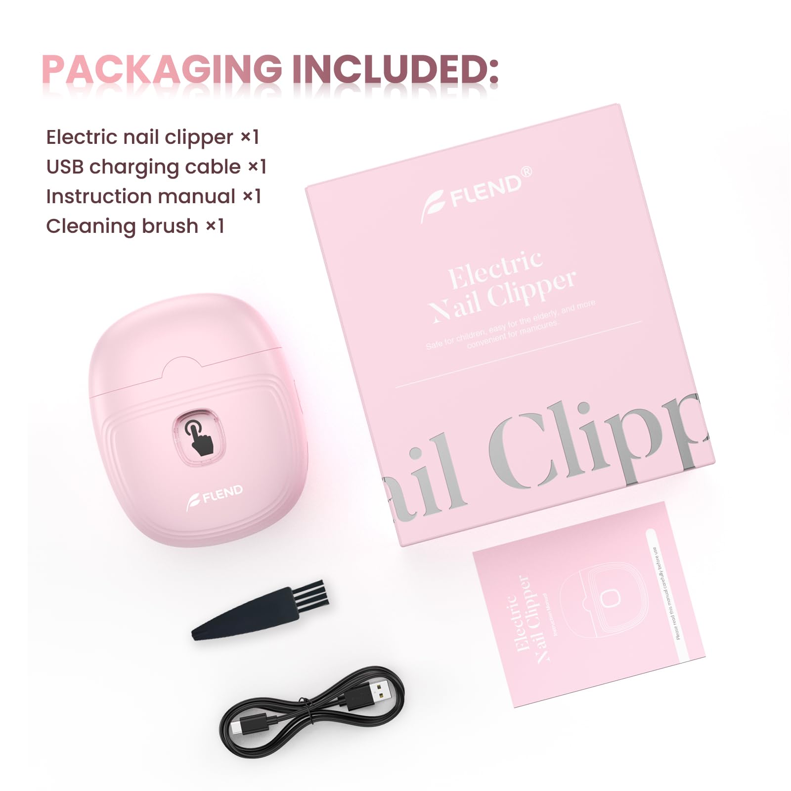 Electric Nail Clipper for Kids, Adults & Seniors - Automatic Nail Trimmer with LED Light, 2 Speed Settings & Storage Box - Perfect for Home, Travel & Salon Use
