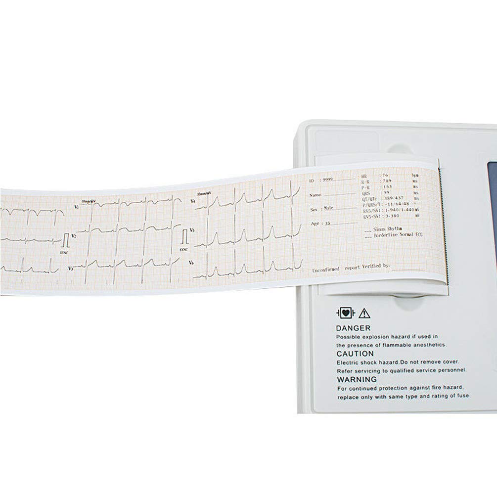 20 Pack Thermal Printer Paper Rolls for ECG EKG Electrocardiograph - 80mm x 20m, 3 Channel - Perfect for Medical Clinics, Hospitals & Home Health Monitoring
