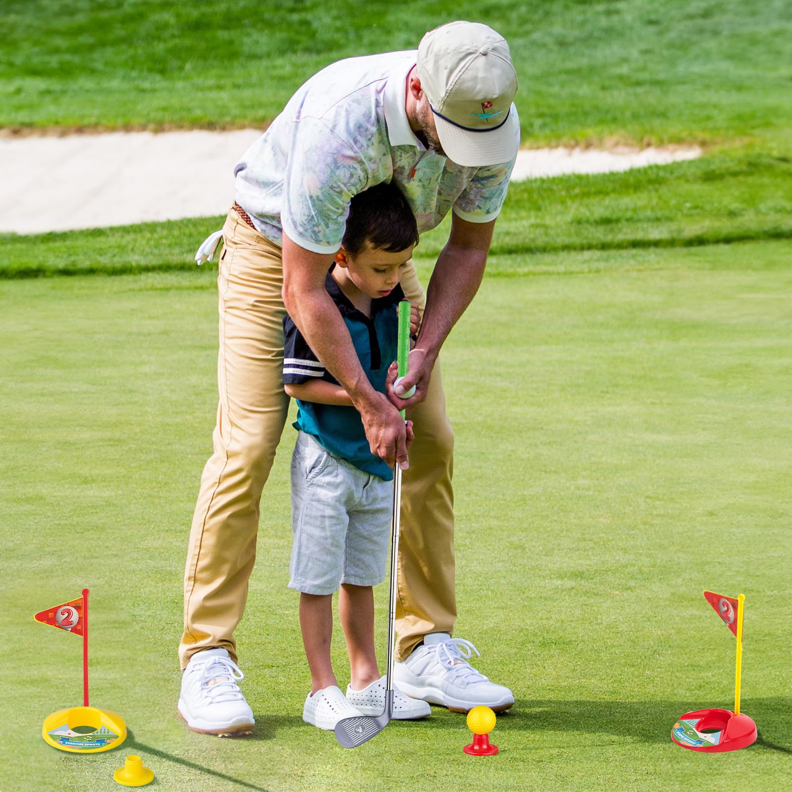Adjustable Kids Golf Club Set for Toddlers 3-5 Years Old - Perfect Outdoor Golf Toys for Boys & Girls - Ideal Christmas & Birthday Gifts (Model 777-580A) - Great for Backyard Play, Family Bonding & Early Sports Development