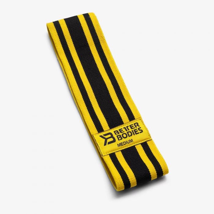 Better Bodies Glute Force Resistance Bands - Medium Strength, Black & Yellow for Home Workouts, Leg & Butt Exercises, Fitness Training