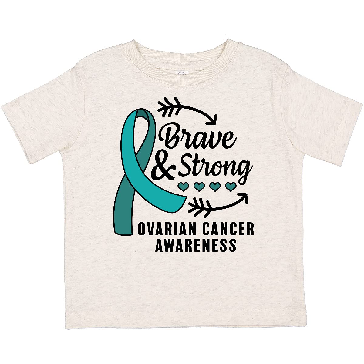 Ovarian Cancer Awareness Toddler T-Shirt - Brave & Strong Design for Kids