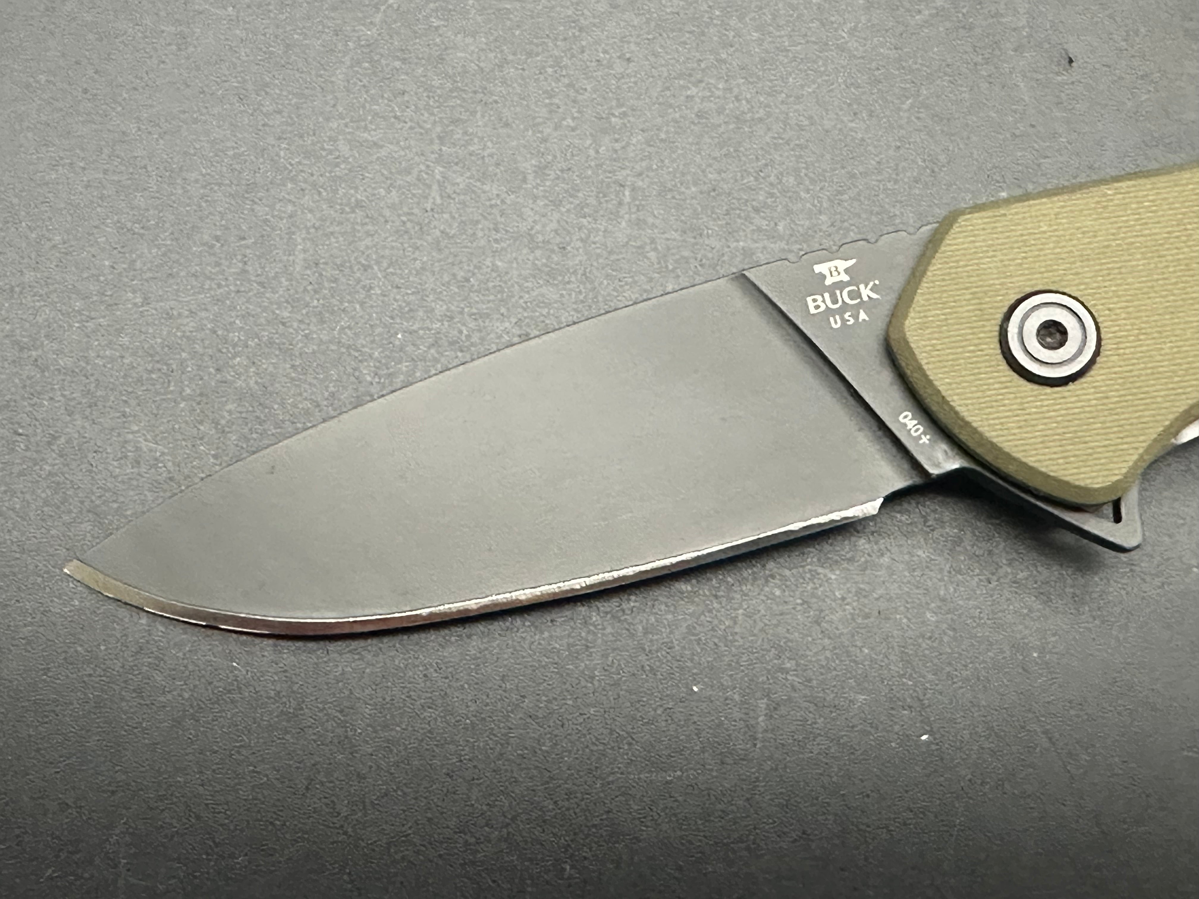 Buck 040 Onset Frame Lock Folding Knife - OD Green G10 Handle, 3.4