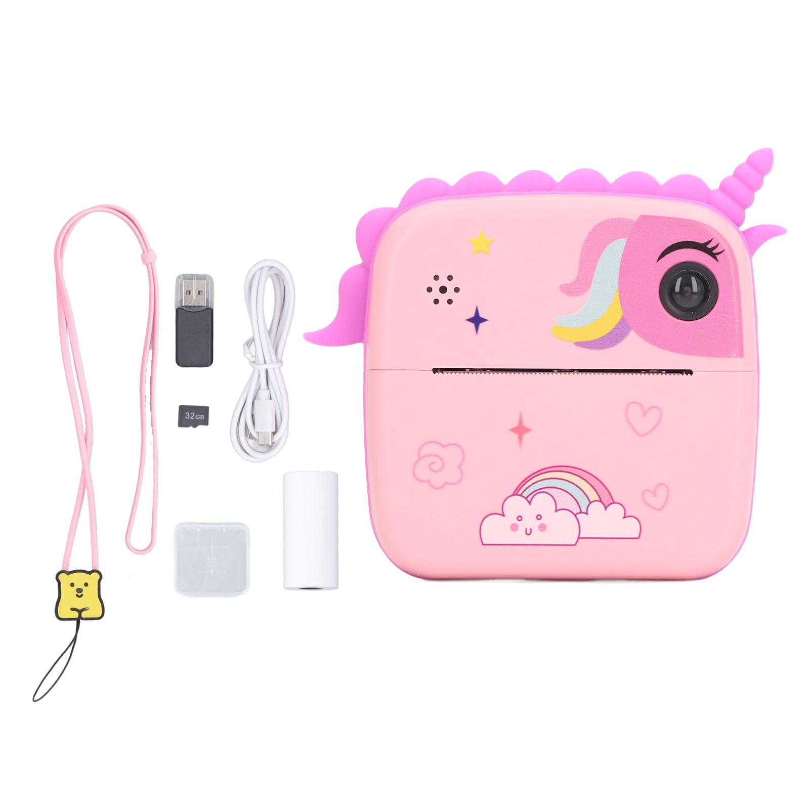 HD Kids Digital Camera Toy - Instant Print Selfie Camera for Toddlers with Clear Shots & Multiple Functions (Pink) | Perfect for Birthday Gifts, Travel Souvenirs & Creative Photography Fun