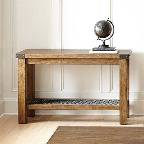 Steve Silver Hailee Distressed Oak Console Table - Entryway, Hallway & Living Room Accent Furniture for Home Decor