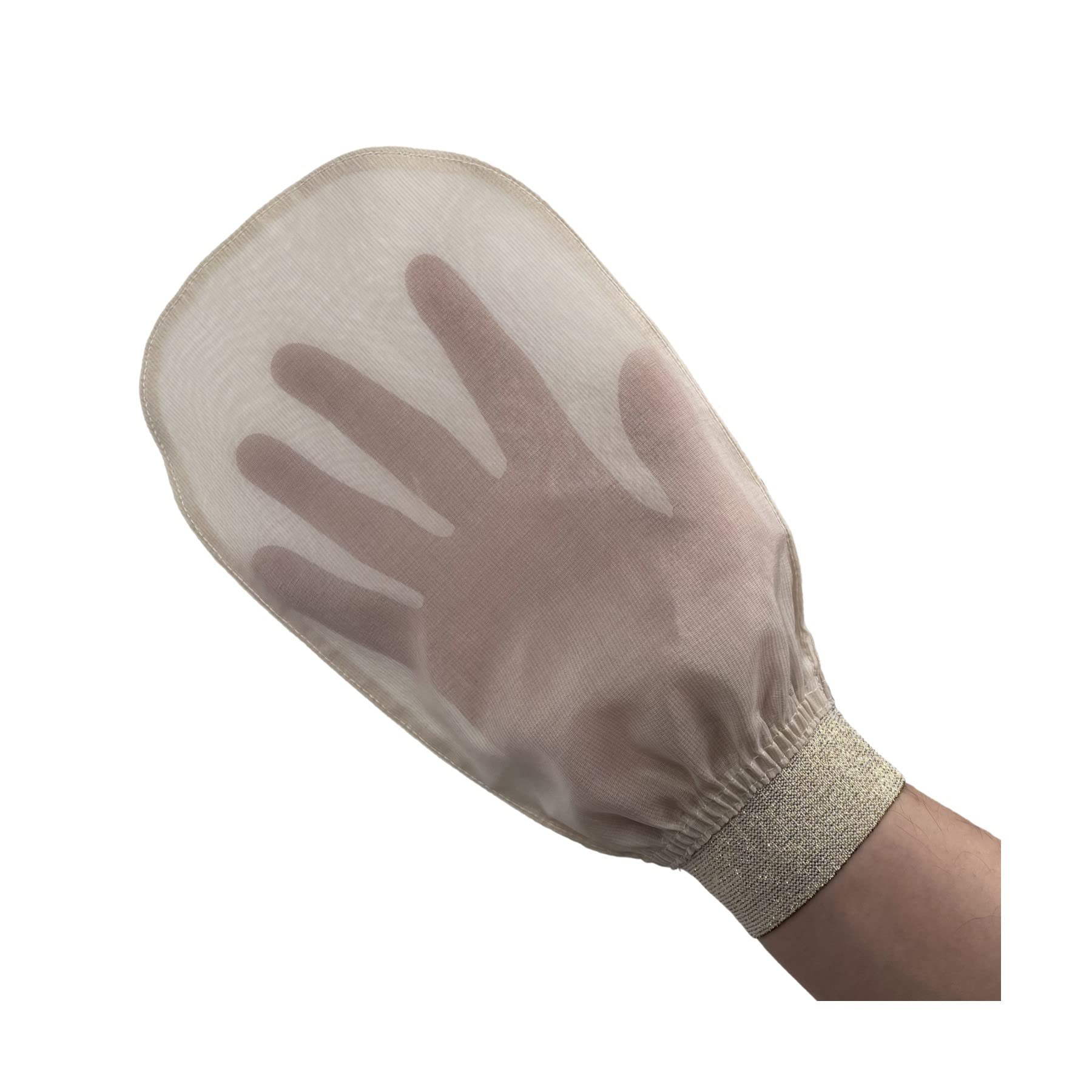 Premium Turkish Natural Silk Exfoliating Gloves & Mitts Set - Face & Body Scrub for Women & Men - Hammam Bath Spa Exfoliator for Smooth Skin - Ideal for Shower, Home Spa & Self-Care Routine (Gold)