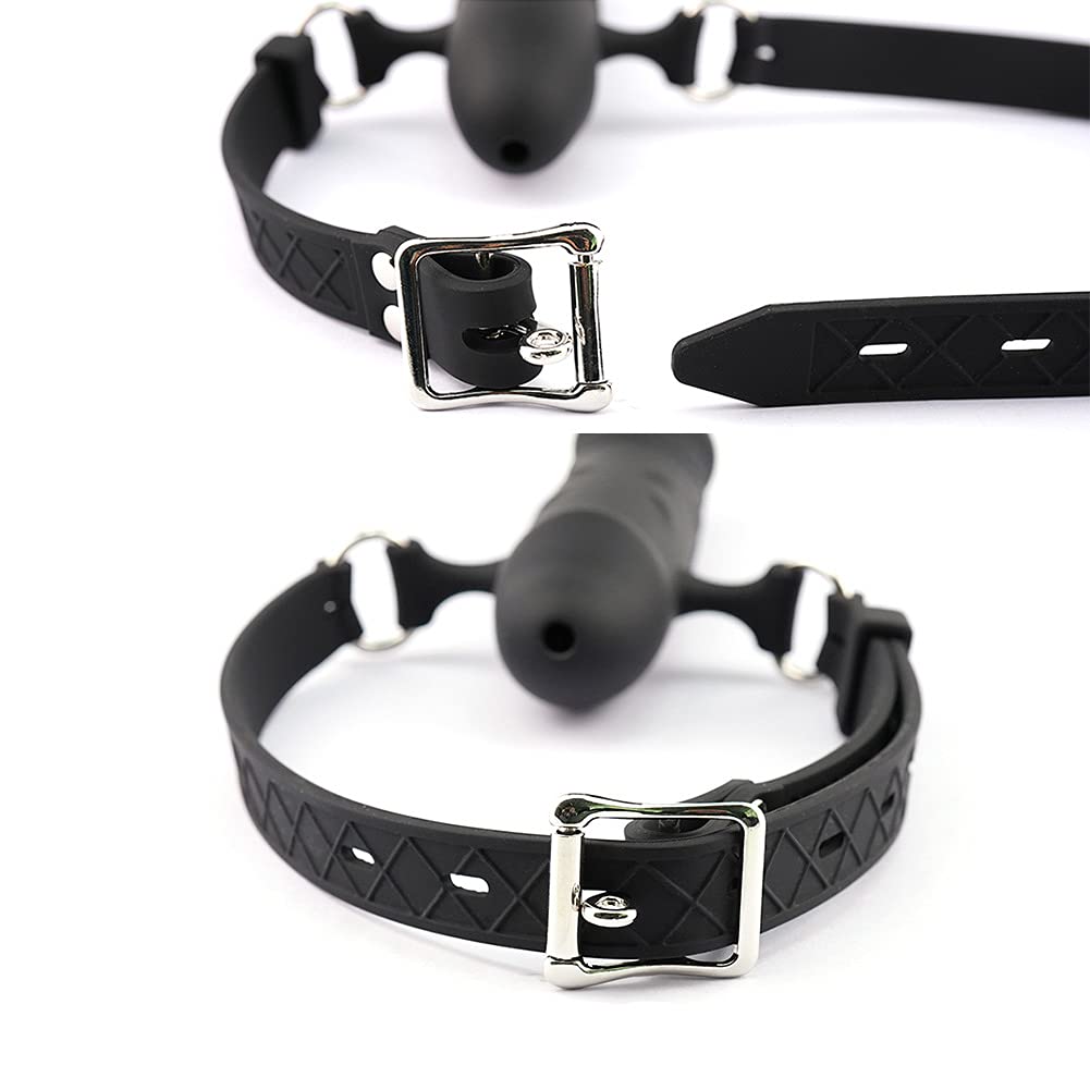 Premium BDSM Bondage Kit - Realistic Silicone Dildo Gag with Adjustable Ball Strap for SM Play | Adult Sex Toys for Couples & Roleplay Scenes