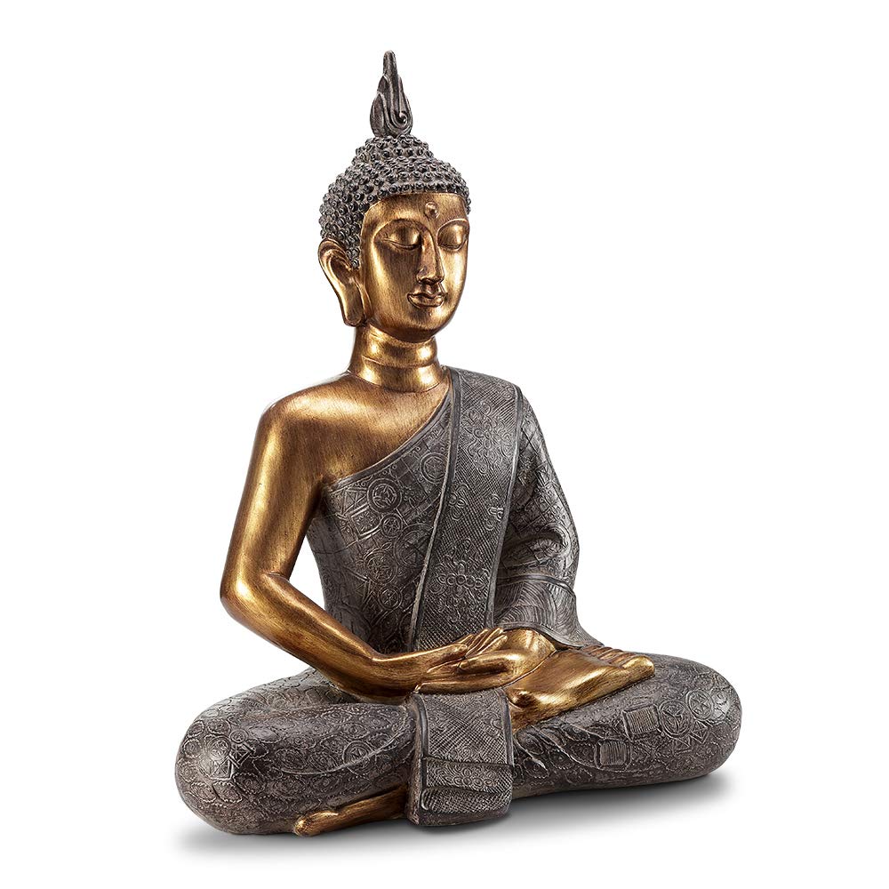 SPI Home Thoughtful Buddha Garden Sculpture - Outdoor Zen Decor for Meditation, Yoga & Peaceful Garden Spaces
