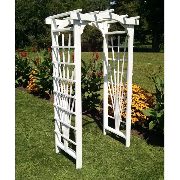 Pressure Treated Yellow Pine Cranbrook Arbor - Durable Outdoor Garden Arch for Pergolas, Weddings & Backyard Decor