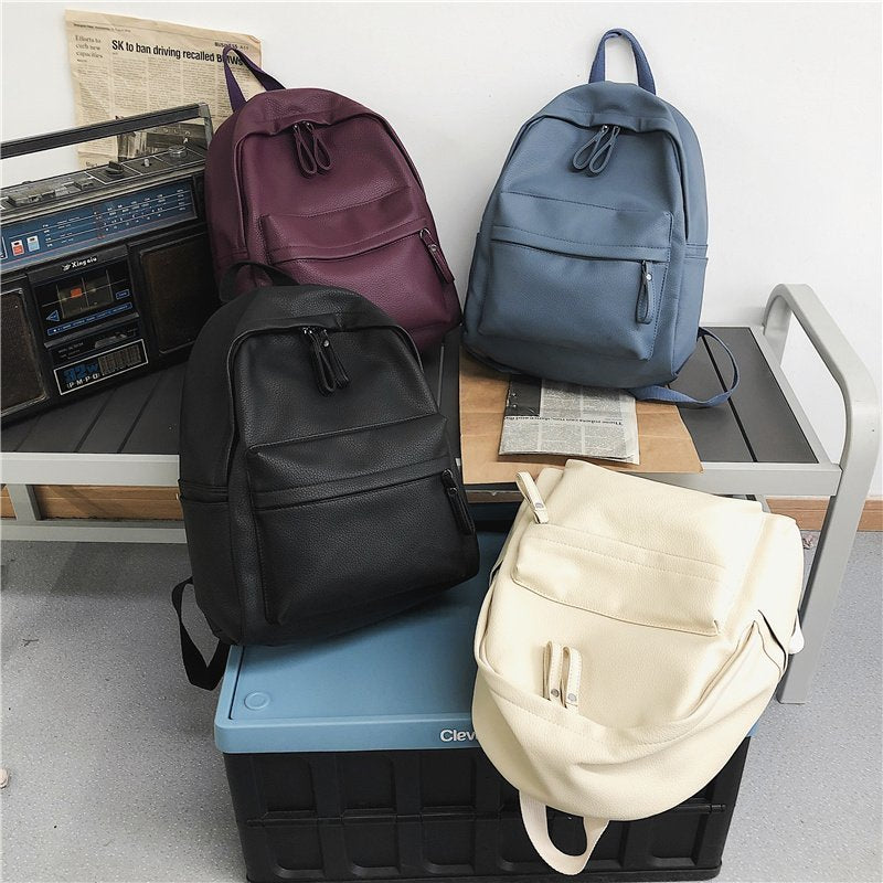 Vegan Leather Backpack - Lightweight, Durable & Stylish Waterproof Laptop Backpack for Women & Men - Perfect for Travel, Work, School & College