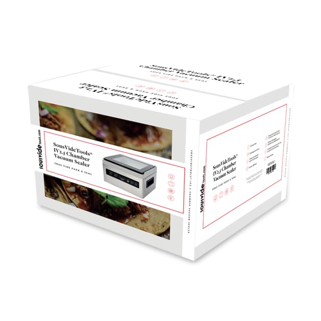 Sous Vide Vacuum Sealer Machine - IV2.5 Deep Chamber Vacuum Sealer with 25cm Bag Sealing Bar for Sous Vide Cooking, Food Preservation & Meal Prep - Perfect for Home Kitchens, Restaurants & Commercial Use