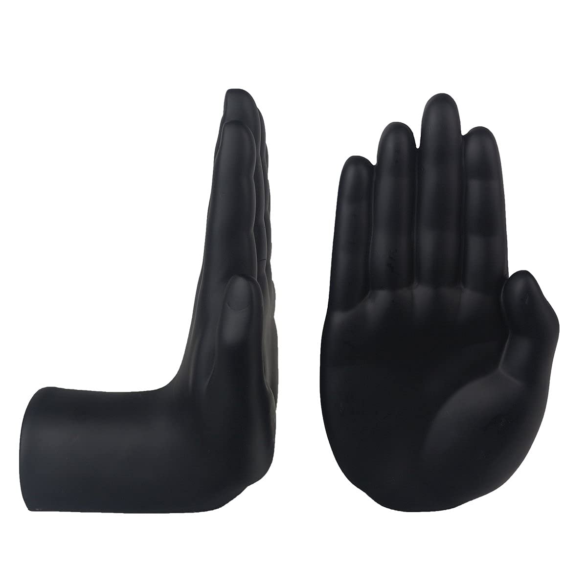 Black Heavy Duty Decorative Hands Bookends - 8.5