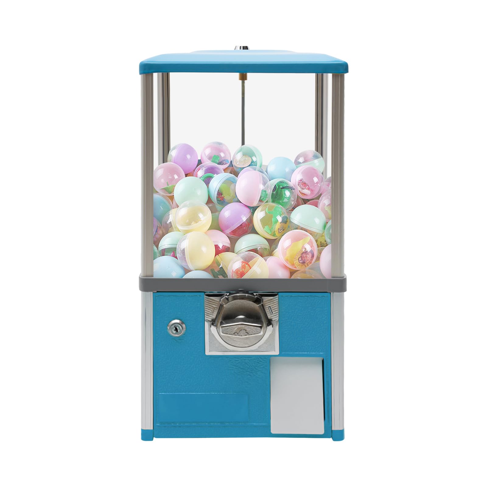 Automatic Gumball Vending Machine for Kids - 25 Cent Coin Operated Mini Candy Dispenser | Perfect for Birthday Parties, Christmas Gifts & School Events (Blue) - Fun Home & Classroom Reward System