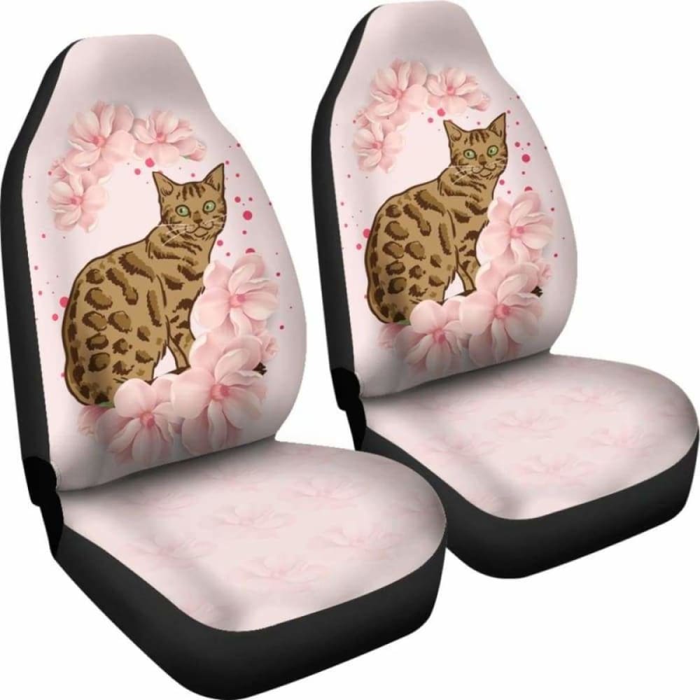 Premium Bengal Print Car Seat Covers - Universal Fit for Most Vehicles (2-Piece Set) - Durable & Stylish Protection for Cars, SUVs, Trucks - Perfect for Road Trips, Daily Commutes & Pet Owners