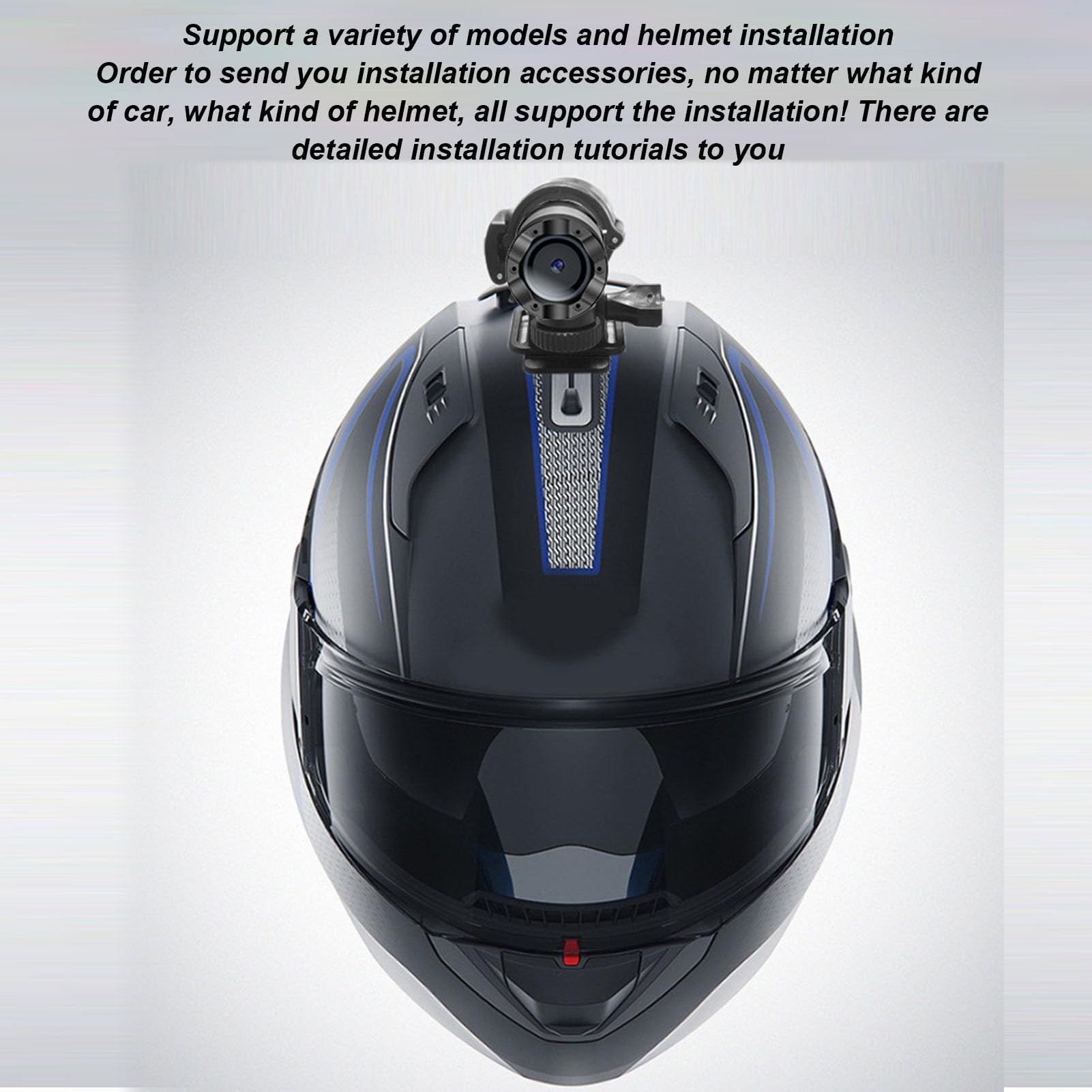 4K WiFi Bike Helmet Camera with Anti-Shake & 120° Wide Angle - Waterproof Action Camera for Motorcycle, Cycling & Outdoor Sports (Silver) - Perfect for Vlogging, Trail Riding & Adventure Recording