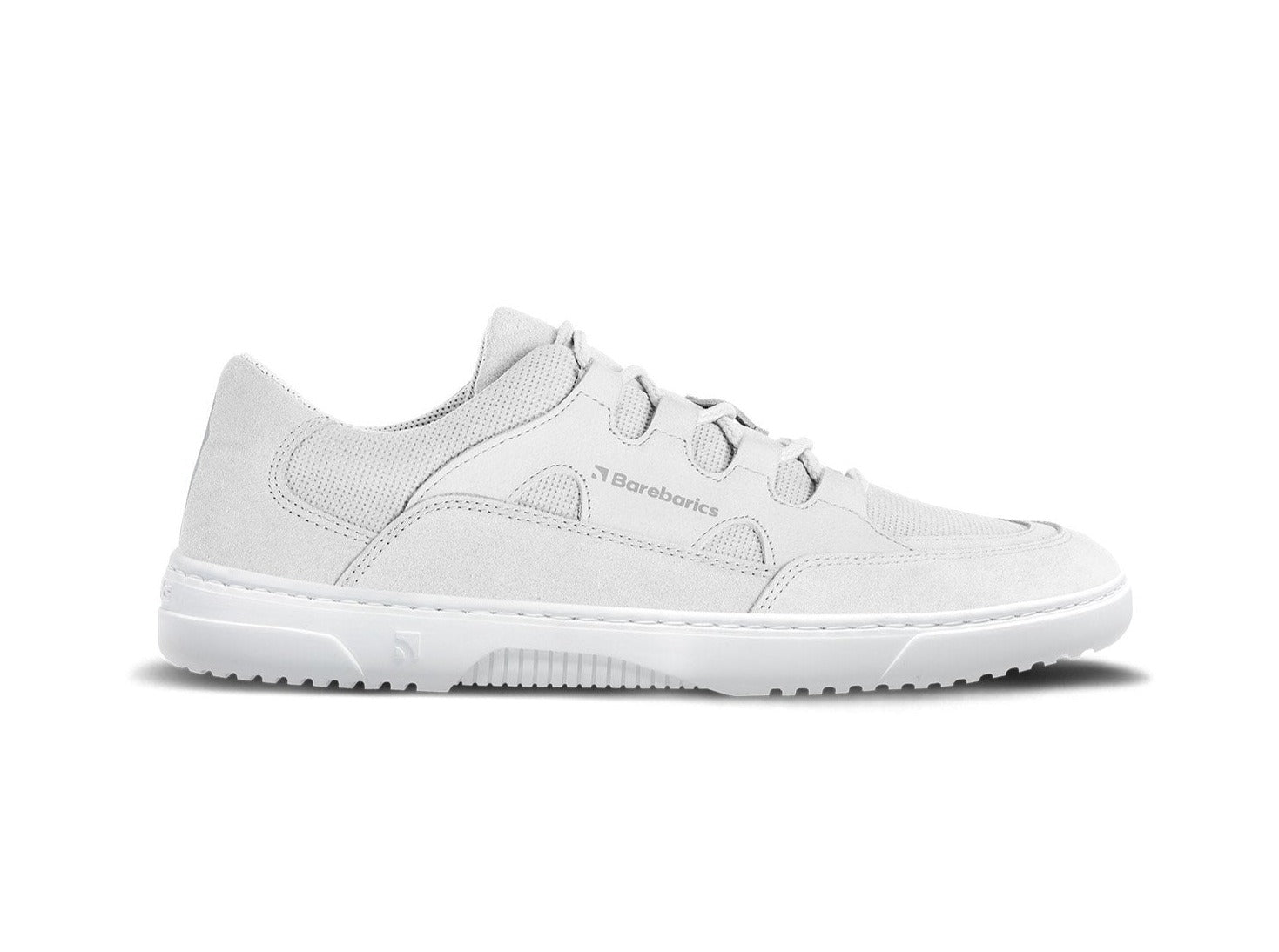 Barefoot Sneakers Barebarics Evo - Minimalist Zero Drop Shoes for Men & Women in Chalk White | Perfect for Running, Gym & Everyday Comfort