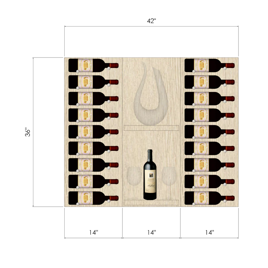 Blue Grouse THE WINE BAR MINI VINdustry Wine Wall - Premium Wine Storage Rack for Home Bars, Restaurants & Wine Cellars - Perfect for Displaying Wine Bottles in Style