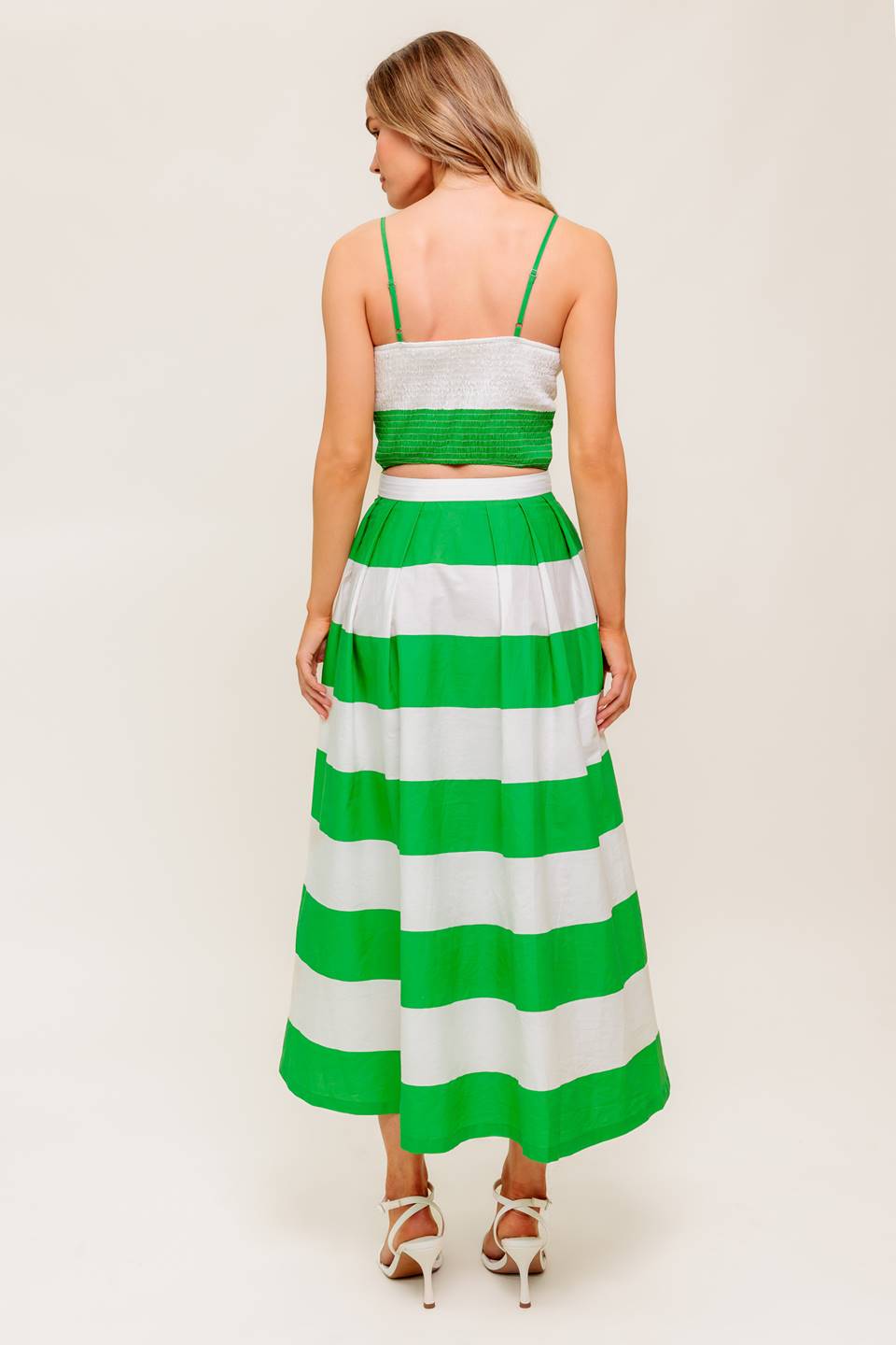 Stylish Green Endless Flair Top & Skirt Set - Perfect for Casual Outings, Parties & Summer Fashion