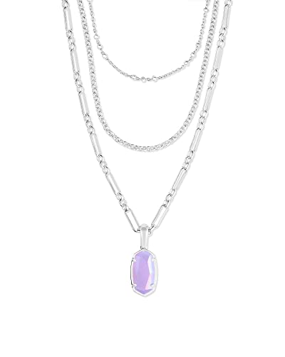 SILVER - MATTE IRIDESCENT LILAC GLASS